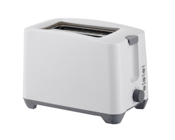 Sheffield 2-Slice White Toaster PLA0407 - Compact Countertop Toaster for Bagels, Bread & Pastries - Perfect for Small Kitchens, Dorms & Offices