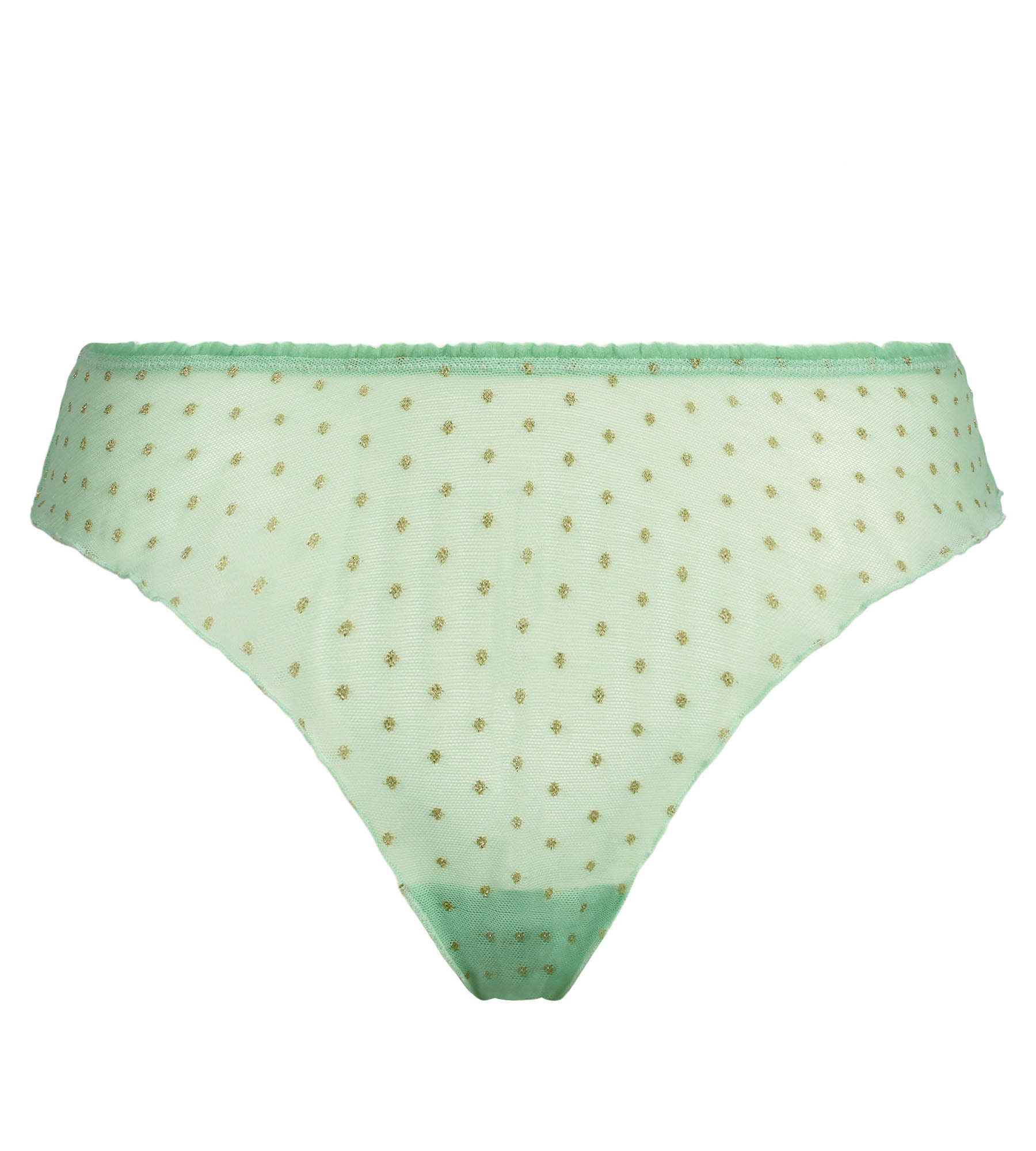 Elegant Green Polka Dot Tulle Midi Culotte Skirt - Shiny Mesh Lurex Fabric for Women's Party, Evening Wear & Special Occasions
