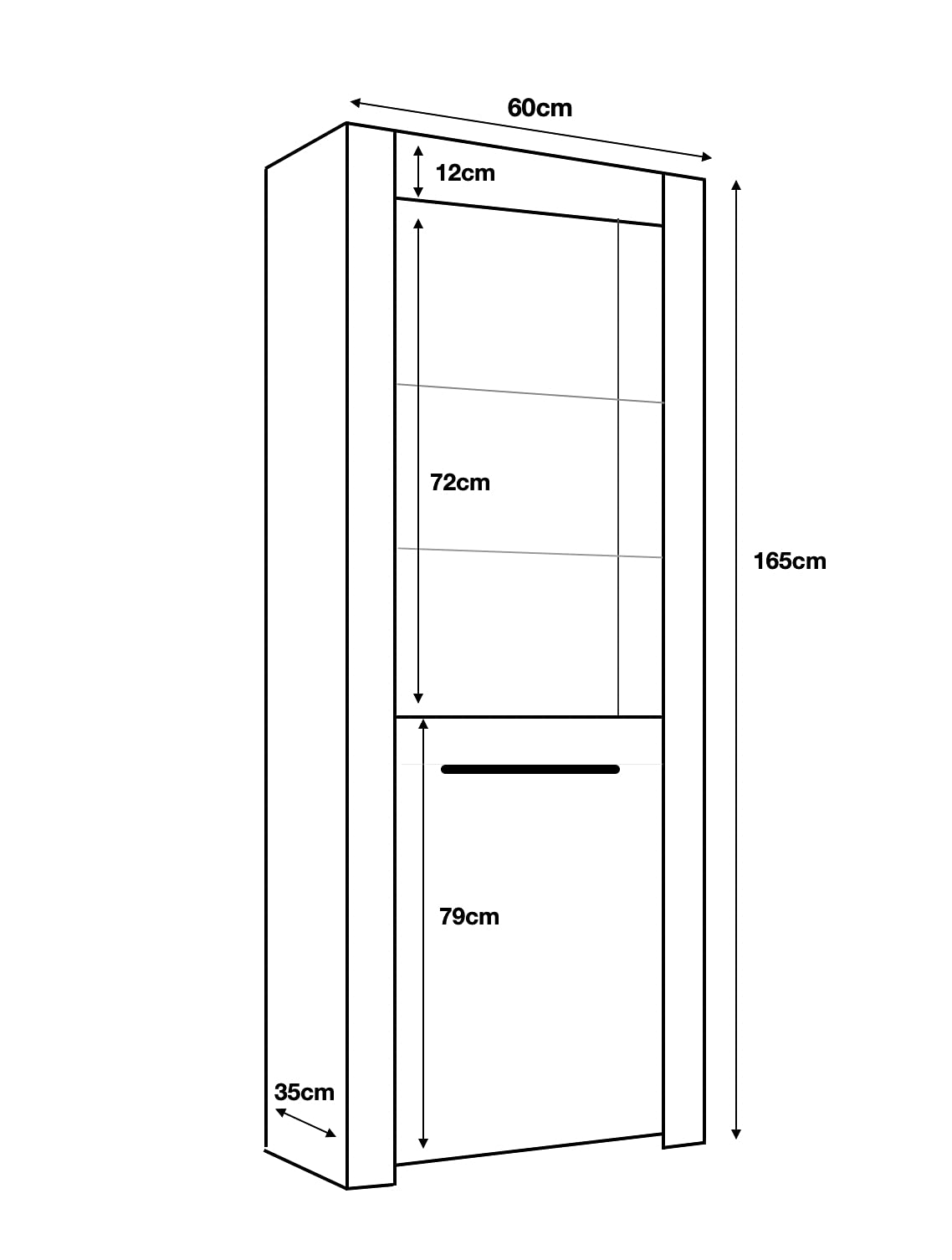 Furneo Modern Display Cabinet with High Gloss & Matte White Finish - Milano09 Design with Blue LED Lights - Perfect for Living Room, Dining Room & Retail Store Displays