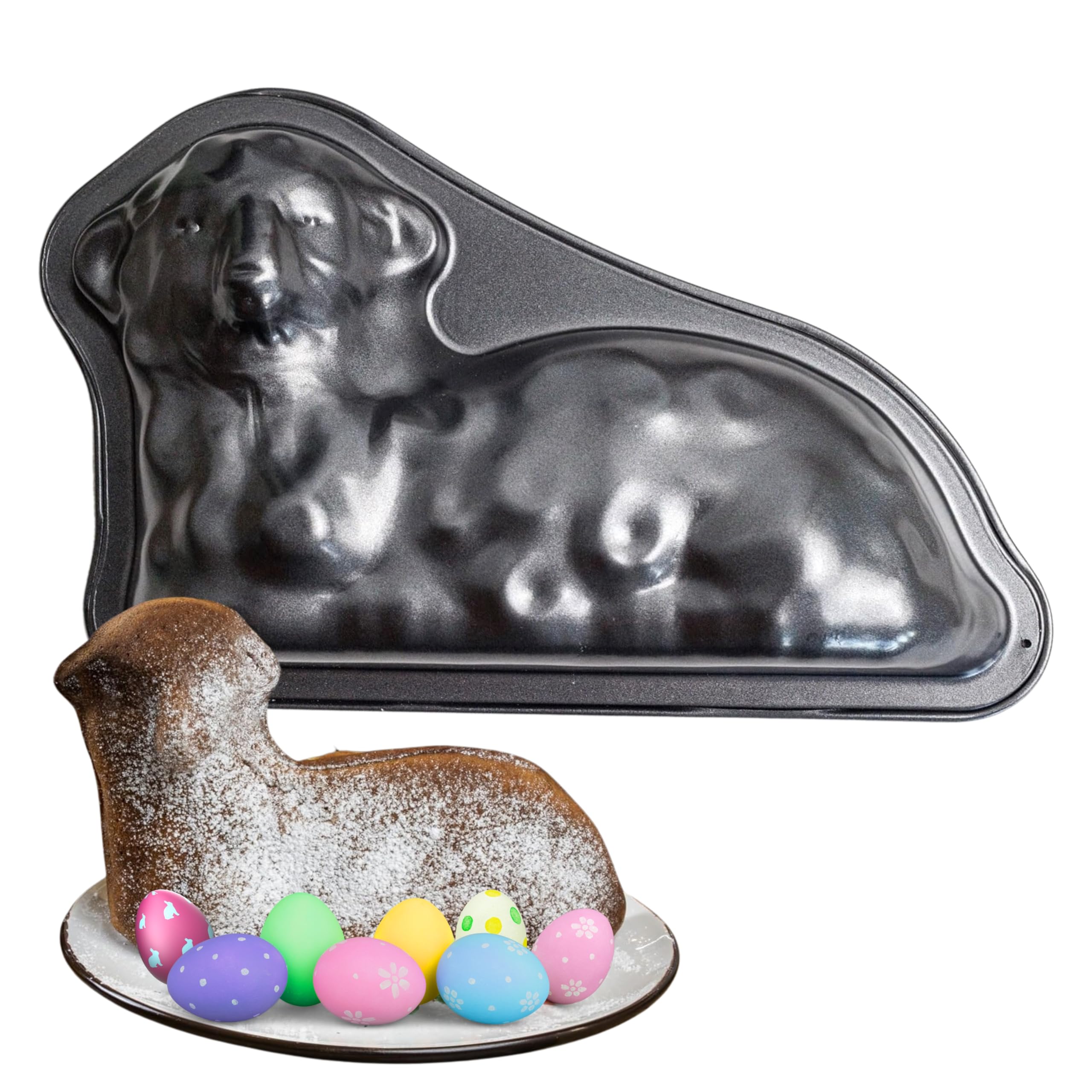 3D Easter Lamb Cake Mold - One Side 9.8
