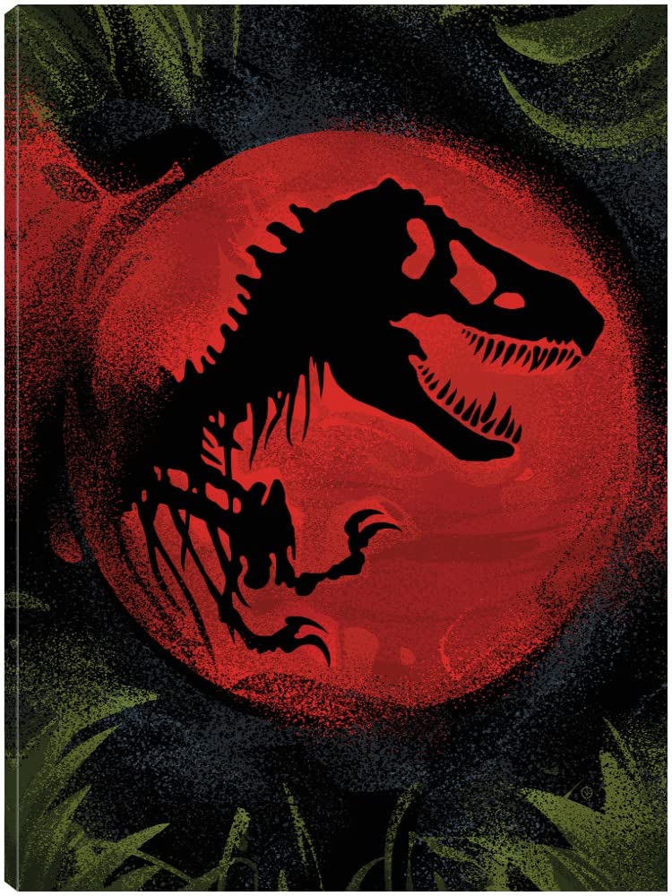 Jurassic Park Canvas Wall Art - 21x28 Inch Fine Art Print by Nikita Abkumov - Dinosaur Decor for Living Room, Bedroom, Office - Ready to Hang - Perfect for Movie Fans & Home Decor
