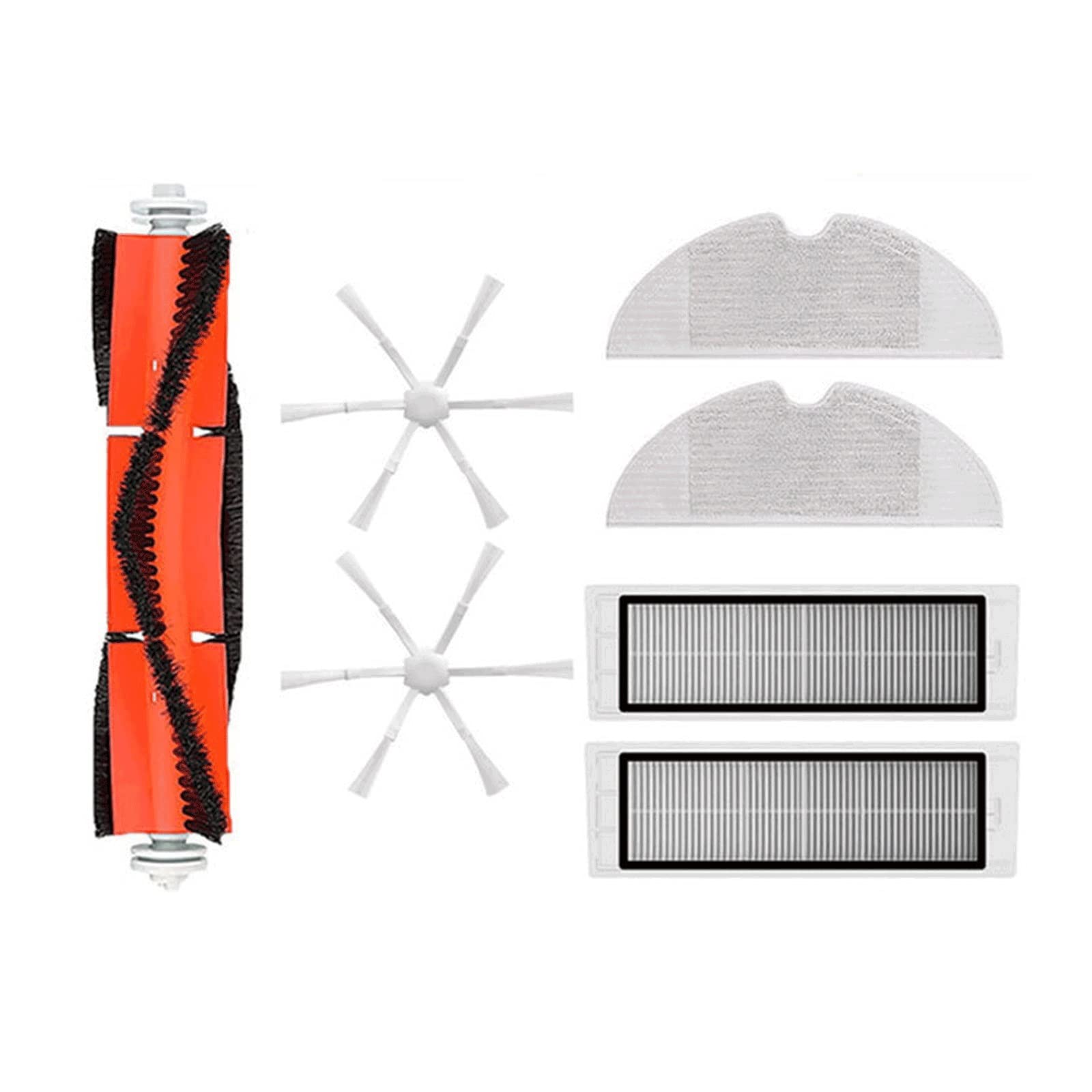 Xiaomi Mijia 1C/2C & Mi Robot Vacuum Mop 2 STYTJ03ZHM Replacement Parts Kit - 8-Piece Side Brushes, HEPA Filters & Mop Cloths - Compatible Accessories for Robot Vacuum Cleaner - Perfect for Home Cleaning & Maintenance