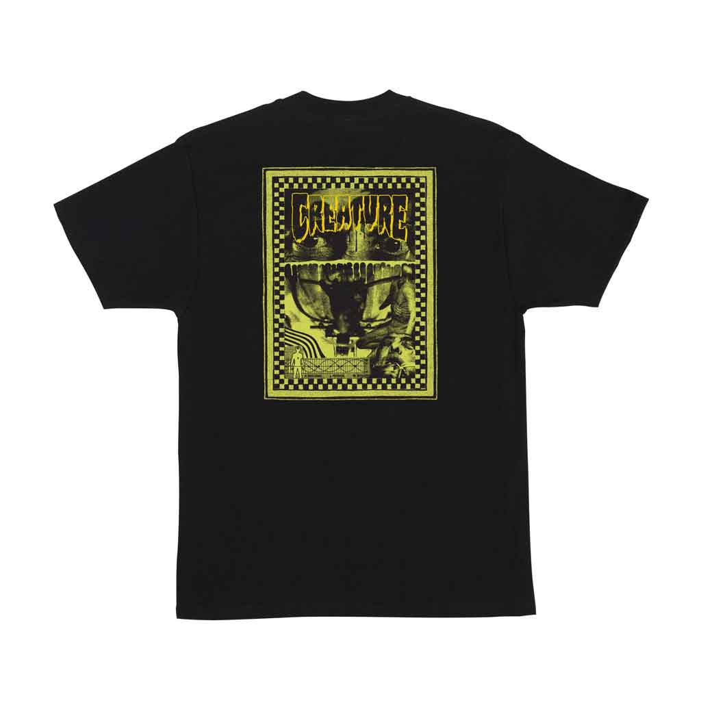 Creature Brainwash Short Sleeve Heavyweight T-Shirt - Black | Streetwear, Graphic Tee for Men & Women | Perfect for Casual Wear, Concerts, and Urban Fashion