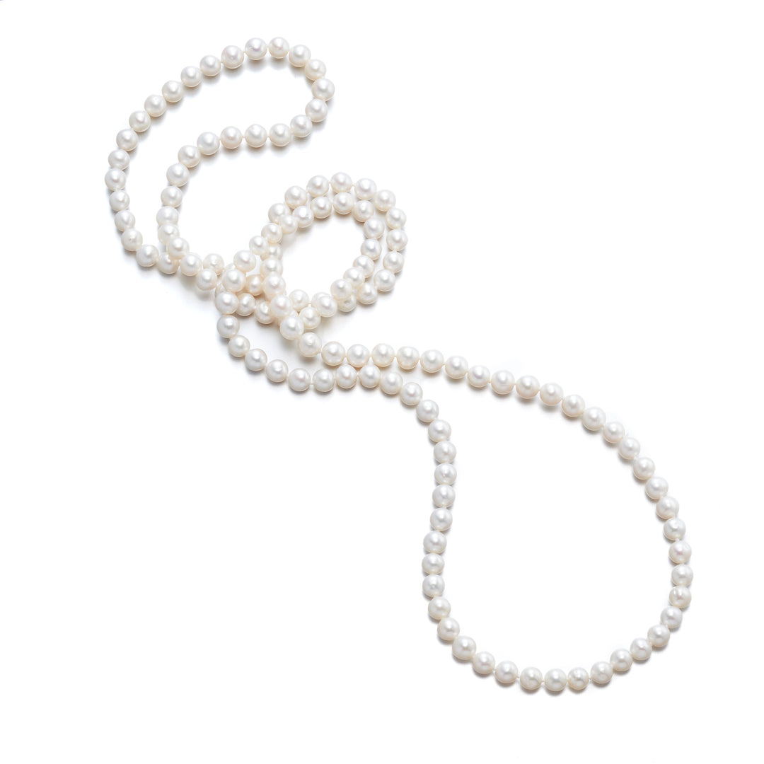 6mm Pearl Rope Necklace - Elegant Women's Jewelry for Wedding, Party & Special Occasions | Perfect Gift for Her