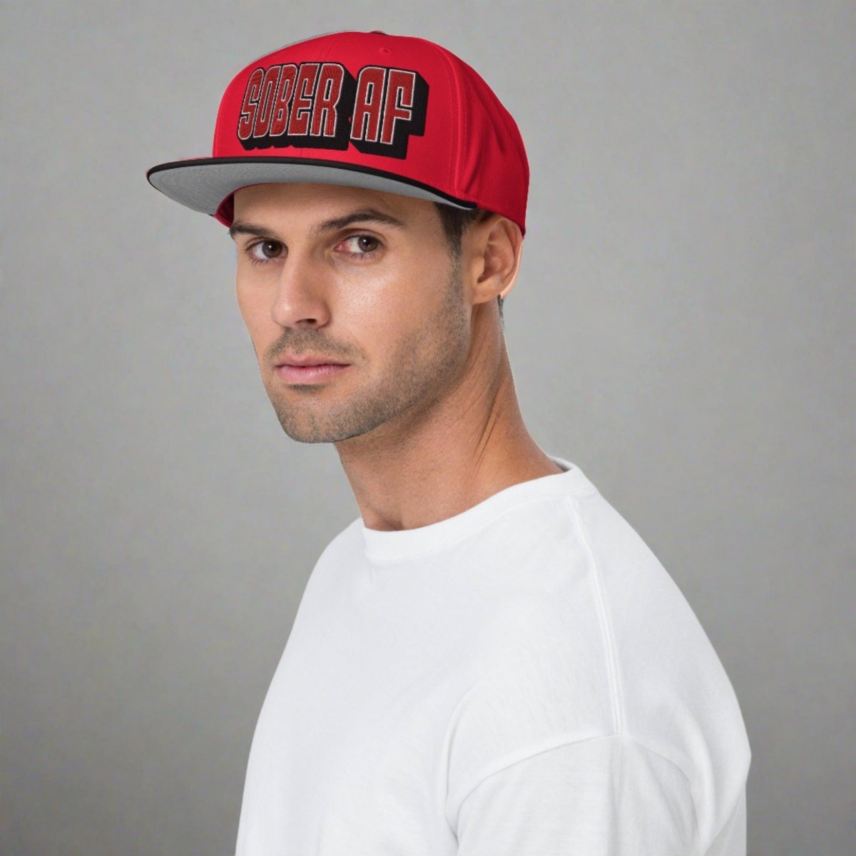 SOBER AF High Profile Snapback Hat - Adjustable Dad Hat for Men & Women - Trendy Streetwear Cap for Casual, Hip Hop, and Urban Fashion