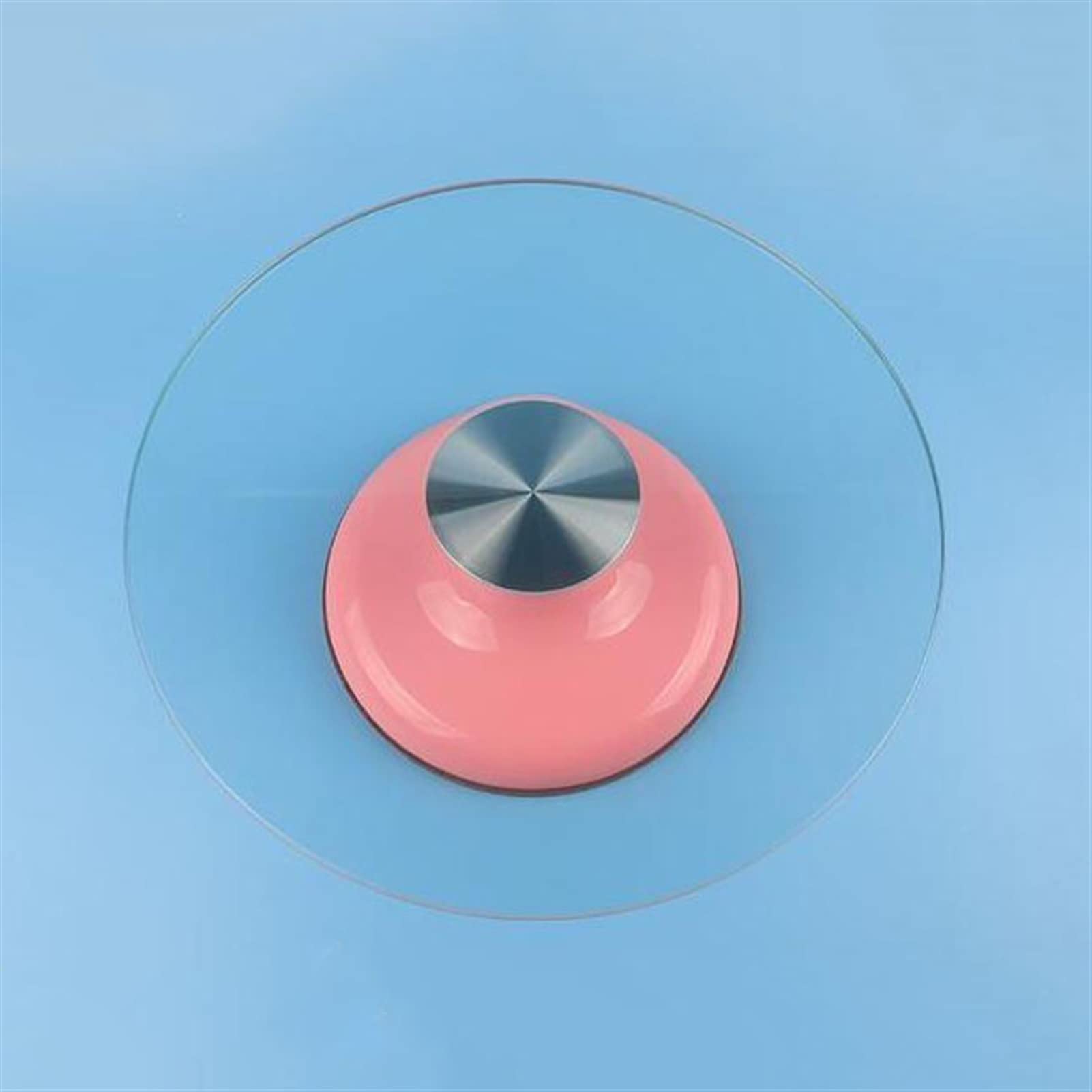 13 Inch Pink Cake Turntable - Smooth Rotating Glass Top Cake Decorating Stand for Professional Baking, Pastry, Cupcakes & Dessert Making - Perfect for Home Bakers & Cake Shops