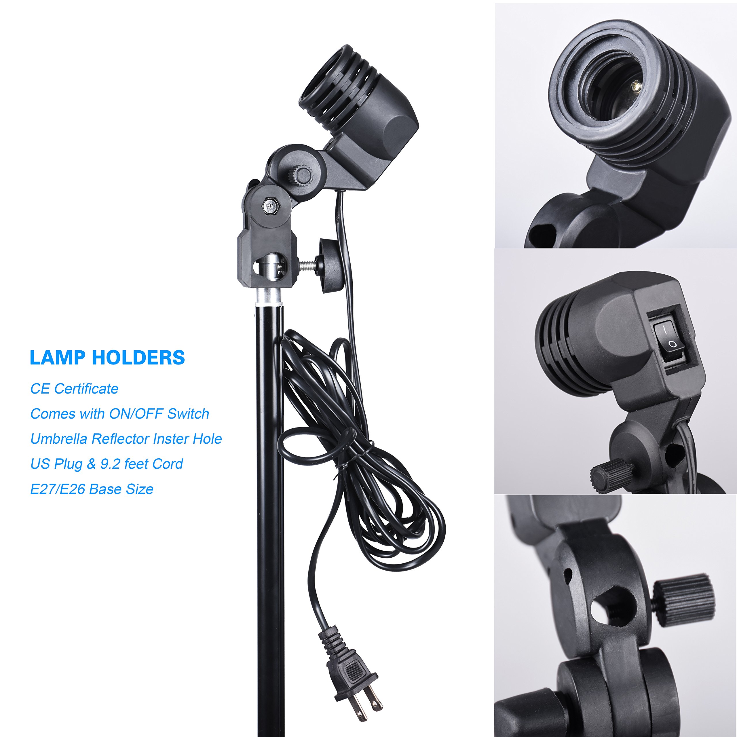 EMART Photo Studio Lighting Kit - Continuous Umbrella & Green Screen for Photography & Videography