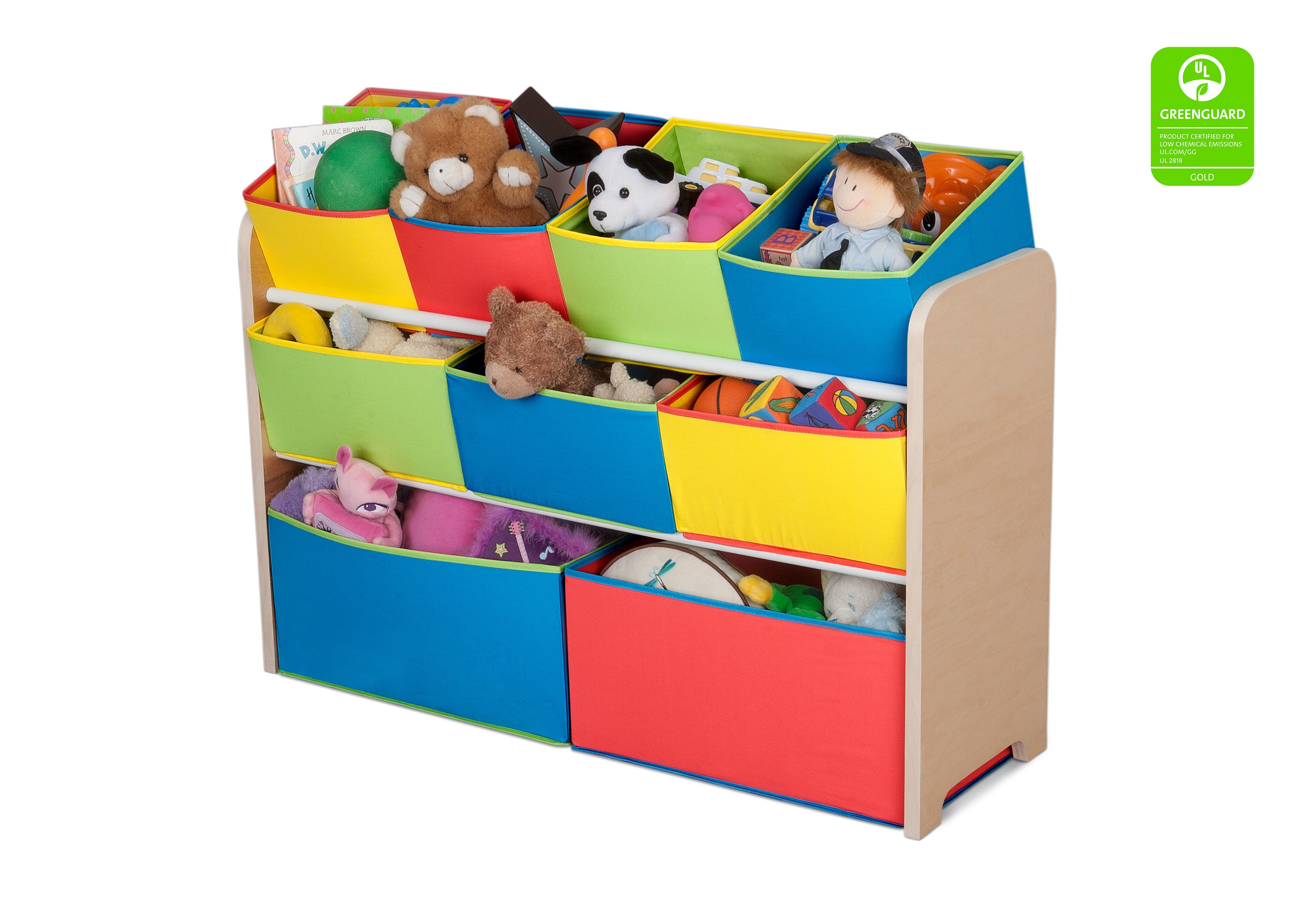 Deluxe Multi Bin Toy Organizer with Storage Bins - Kids Room Organization Solution for Toys, Books & Crafts - Perfect for Playrooms, Daycares & Home Storage