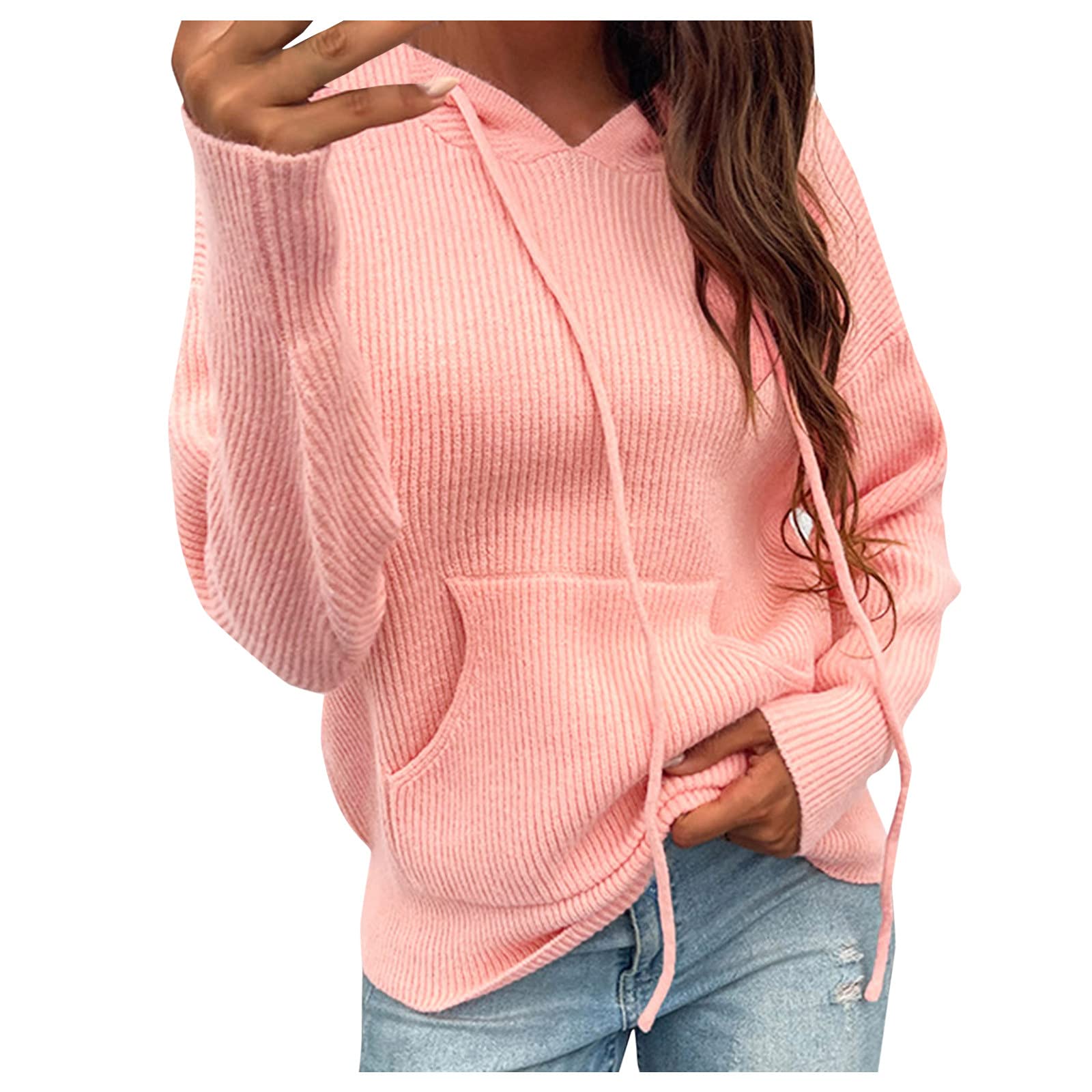 Women's Long Sleeve Hooded Pullover Sweater | Casual Fall Sweatshirt & Coat | Perfect for Autumn Outings, Layering and Cozy Home Wear