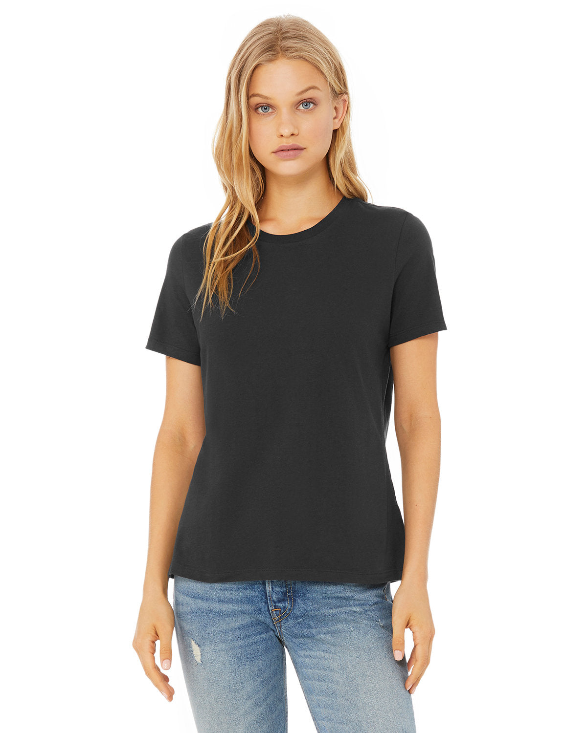 Bella + Canvas B6400 Women's Relaxed Fit Jersey Short Sleeve V-Neck T-Shirt - Soft Cotton Tee for Casual Wear, Lounge & Everyday Outfits