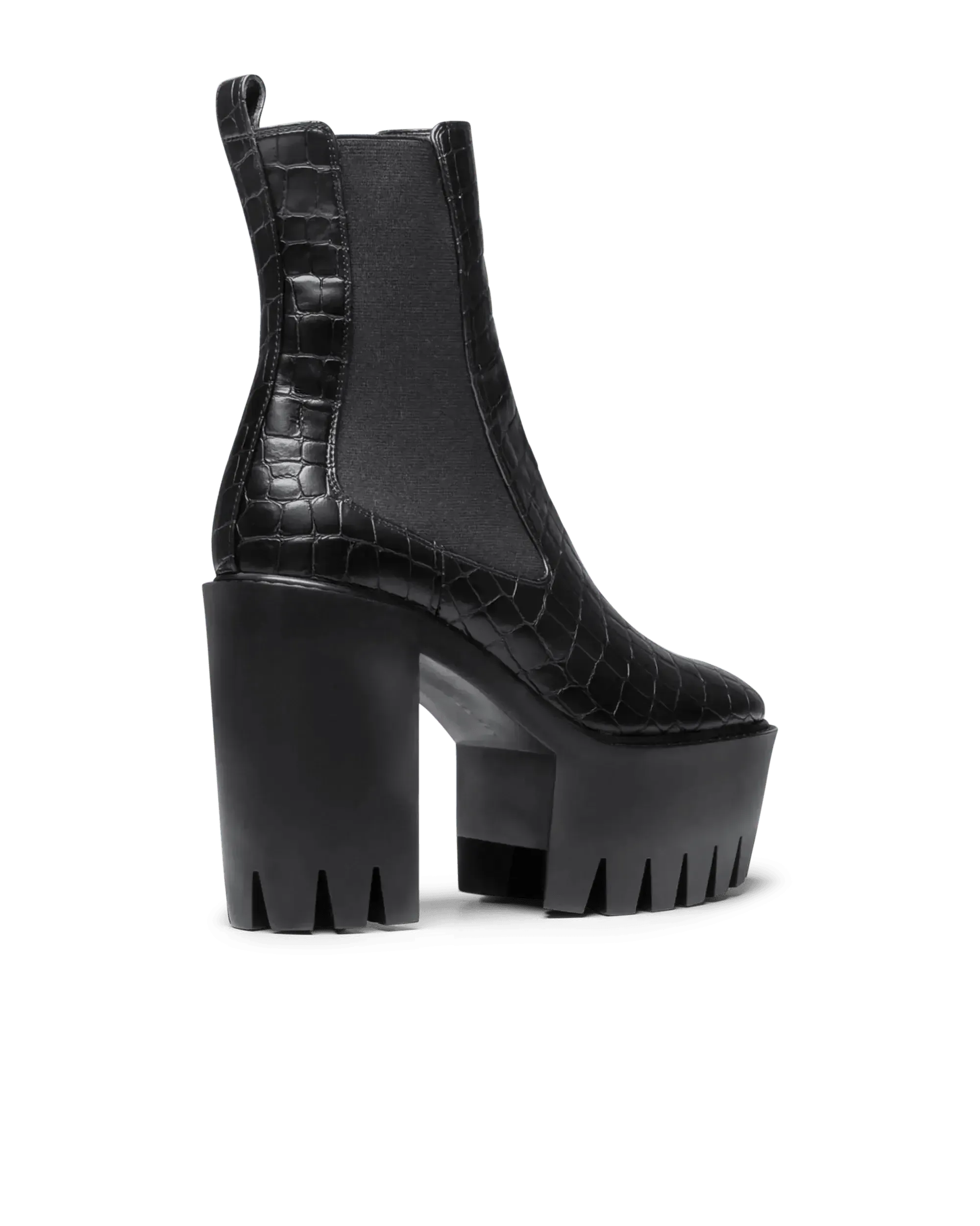 Croc Embossed Platform Bootie - Stylish Women's Chunky Heel Ankle Boots for Fall & Winter | Perfect for Casual Outfits, Office Wear & Date Nights