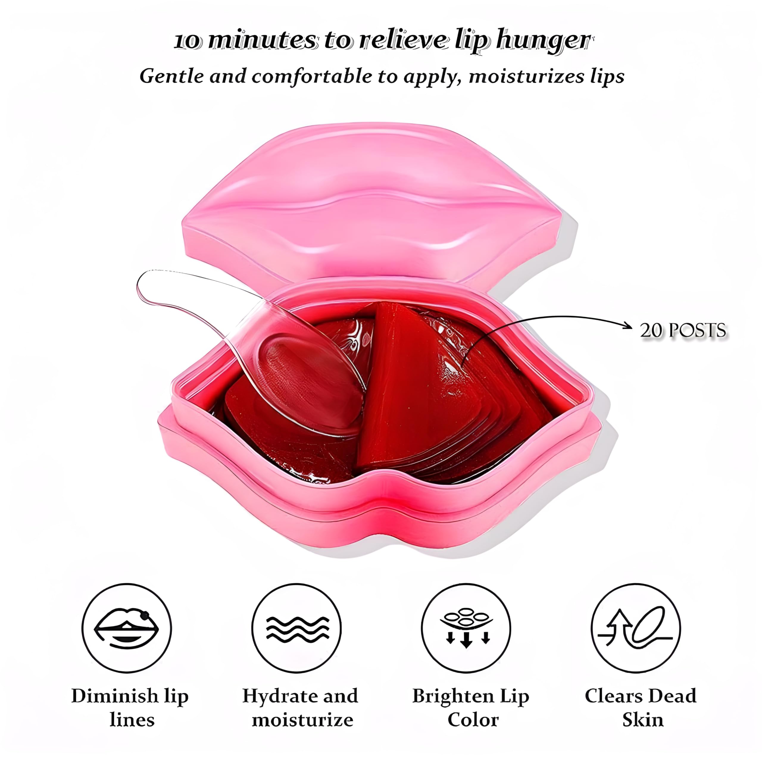 20 Pcs Hydrating Lip Mask for Overnight Care - Reduces Lip Lines & Restores Moisture, Nourishing Gel Treatment for Plump Lips - Perfect for Dry Lips, Nighttime Skincare & Daily Lip Care Routine