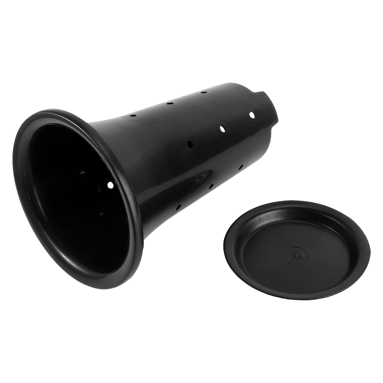 Happyyami 2-Pack Plastic Flower Pots with Drainage Holes & Trays - Breathable Planters for Indoor/Outdoor Plants, Home Decor, Gardening Gifts (Ideal for Succulents, Herbs & Small Flowers)