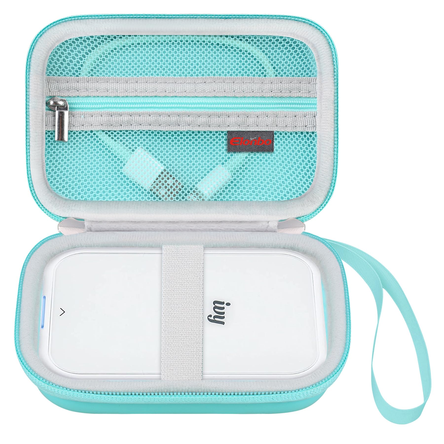 Elonbo Portable Carrying Case for Canon Ivy 2 Mini & Ivy Mini Photo Printer - Waterproof Travel Storage Bag with Mesh Pocket for Photo Paper & Cables (Green) - Perfect for Travel, Home Storage & Outdoor Photography Accessories