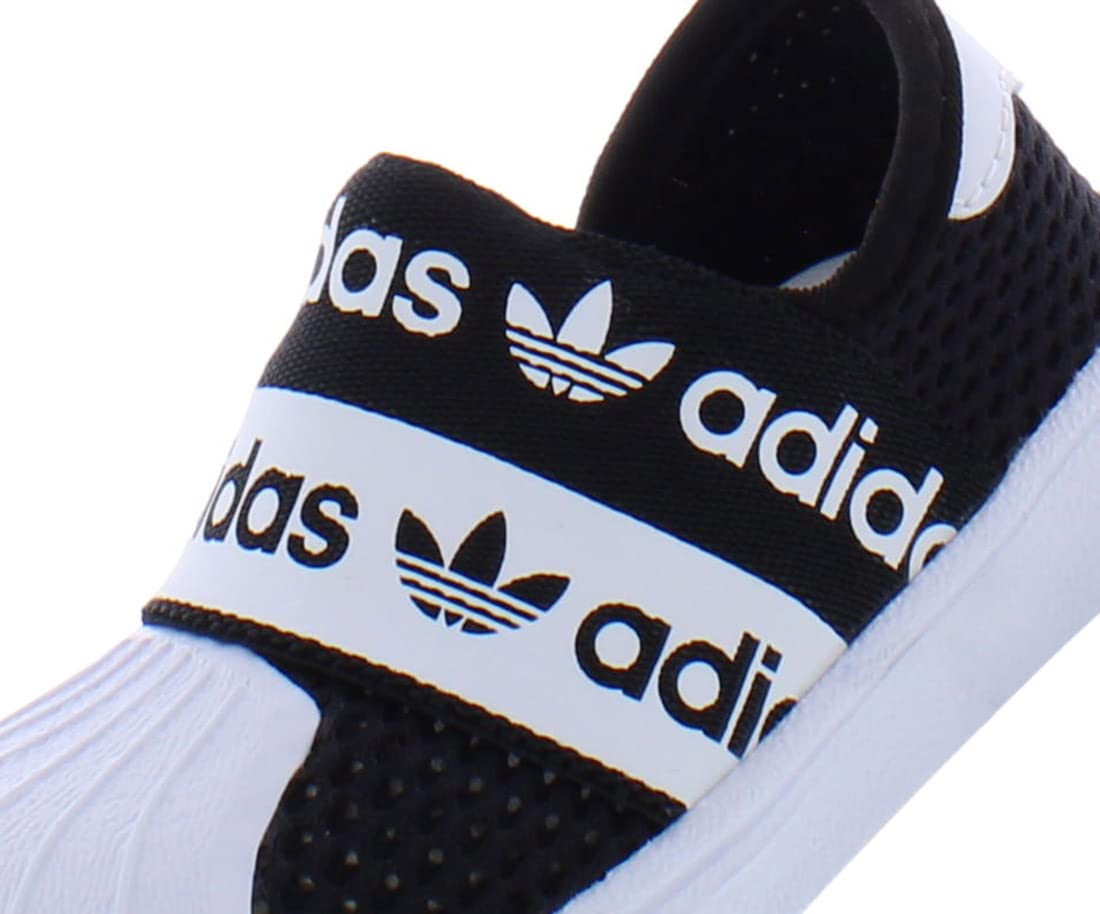 Adidas Superstar SMR 360 Baby Boys Shoes Size 9 - Black/White | Comfortable Sneakers for Toddlers & Infants | Perfect for Everyday Wear, Playtime & Outdoor Activities