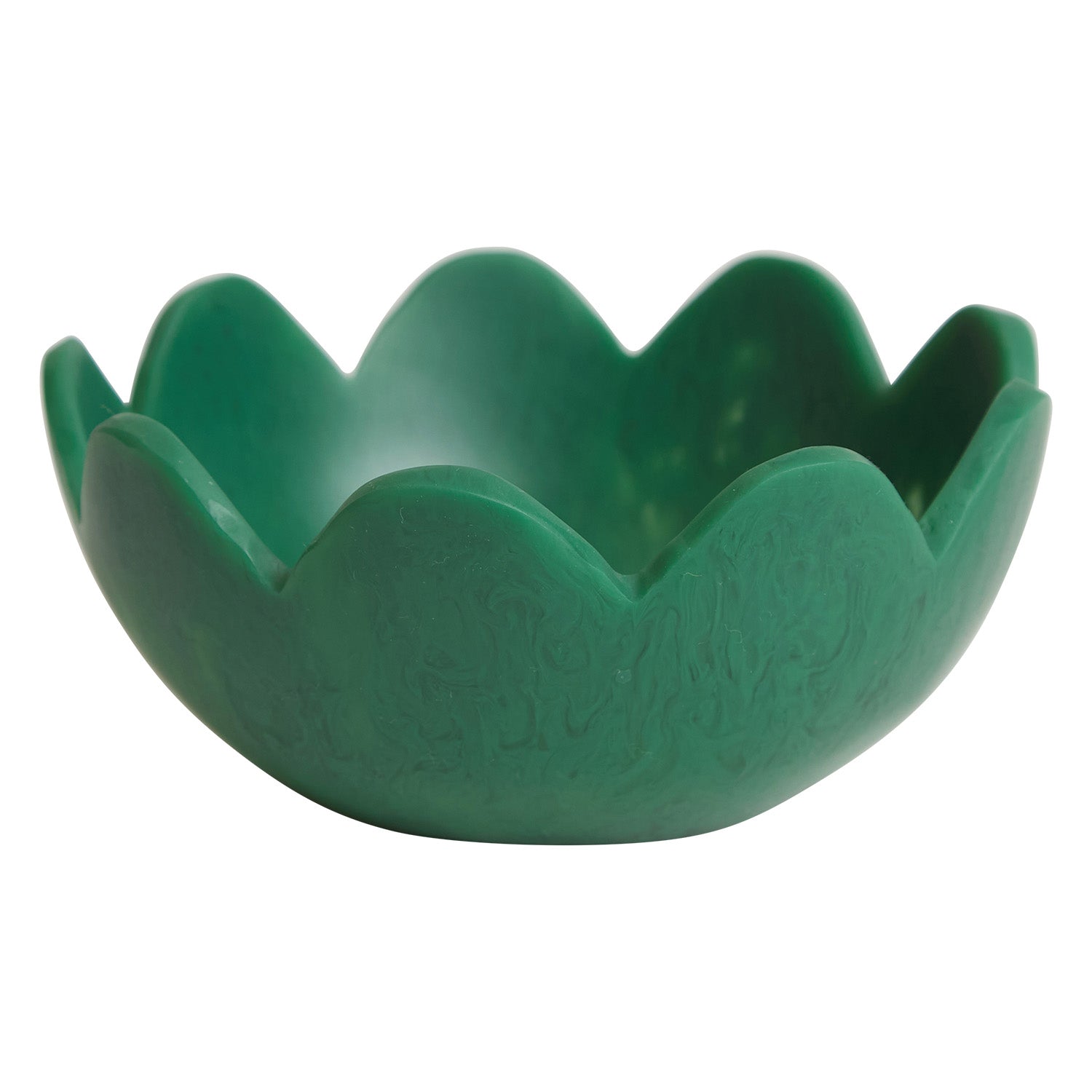 Elegant Ceramic Petal Bowl - Handcrafted Forest Green Serving Dish for Salads, Snacks & Desserts | Perfect for Dinner Parties, Home Decor & Gift Giving