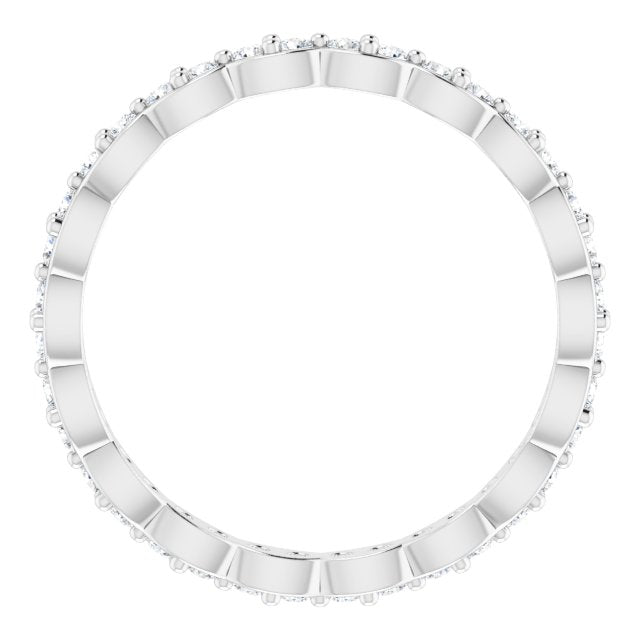 0.54 Carat Round Diamond Stackable Eternity Band Ring for Women - Perfect for Wedding, Anniversary & Everyday Elegance