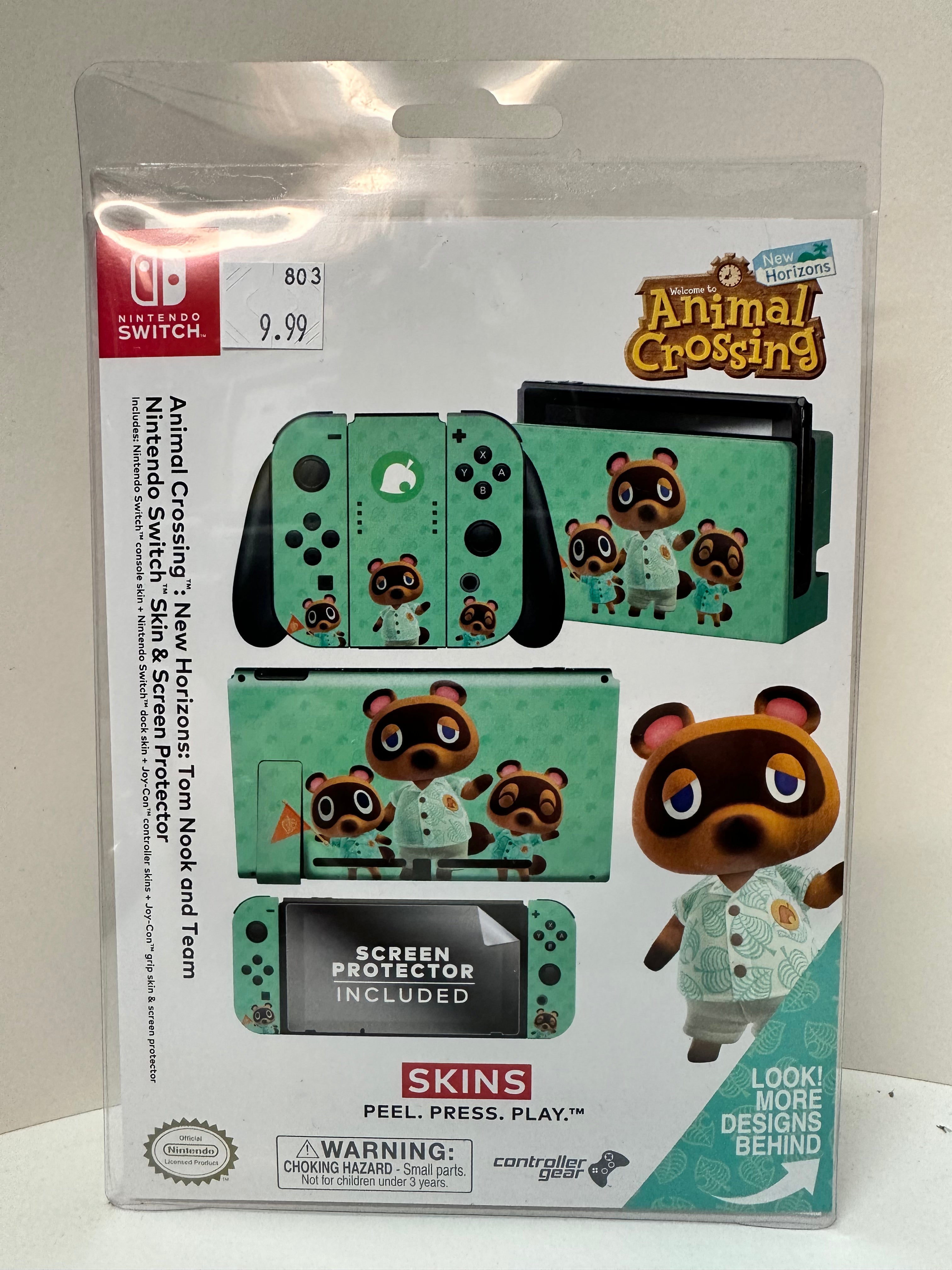 Animal Crossing Tom Nook Nintendo Switch Skin & Screen Protector Set - Decorative Protective Cover for Switch Console & Joy-Con Controllers - Perfect for Gaming Enthusiasts & AC Fans