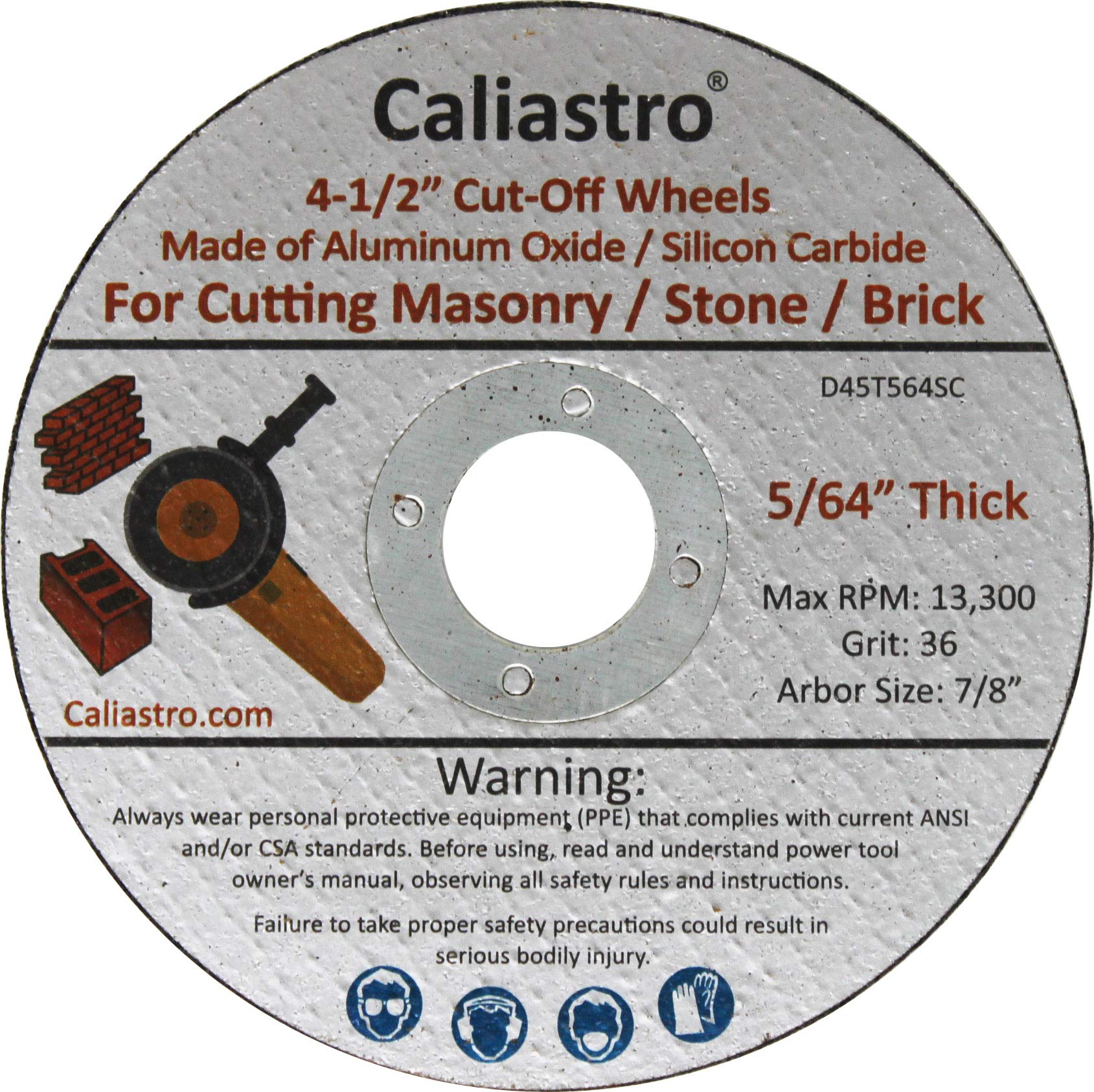 10 Pack 4.5 Inch Cut Off Wheels for Concrete, Masonry, Stone, Brick & Block - Premium Grinding Discs Compatible with 4-1/2