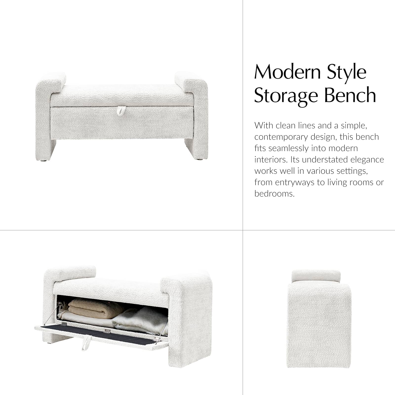Baldesca Wooden Bench with Storage Drawer - Solid Wood Frame, Sturdy & Versatile Entryway, Bedroom, or Living Room Seating Furniture