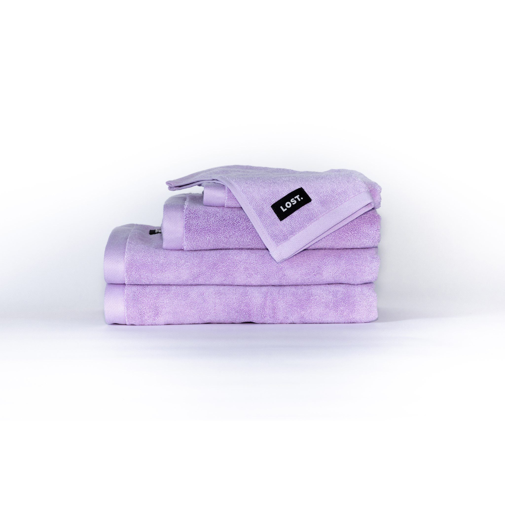 LOST TOWELS Premium 30x30cm Soft Face Towel for Gentle Cleansing | Luxurious Lilac Bath Towel for Skincare & Makeup Removal | Perfect for Spa, Travel & Daily Beauty Routine