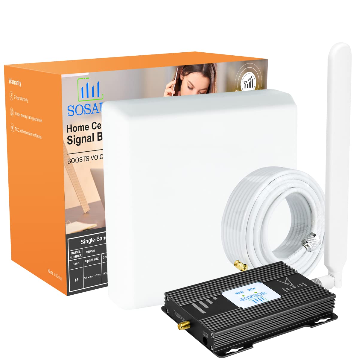 AT&T & T-Mobile 5G 4G LTE Cell Phone Signal Booster for Home - Band 12/17 Compatible, Improves Weak Cellular Reception | Perfect for Rural Areas, Basements & Office Buildings
