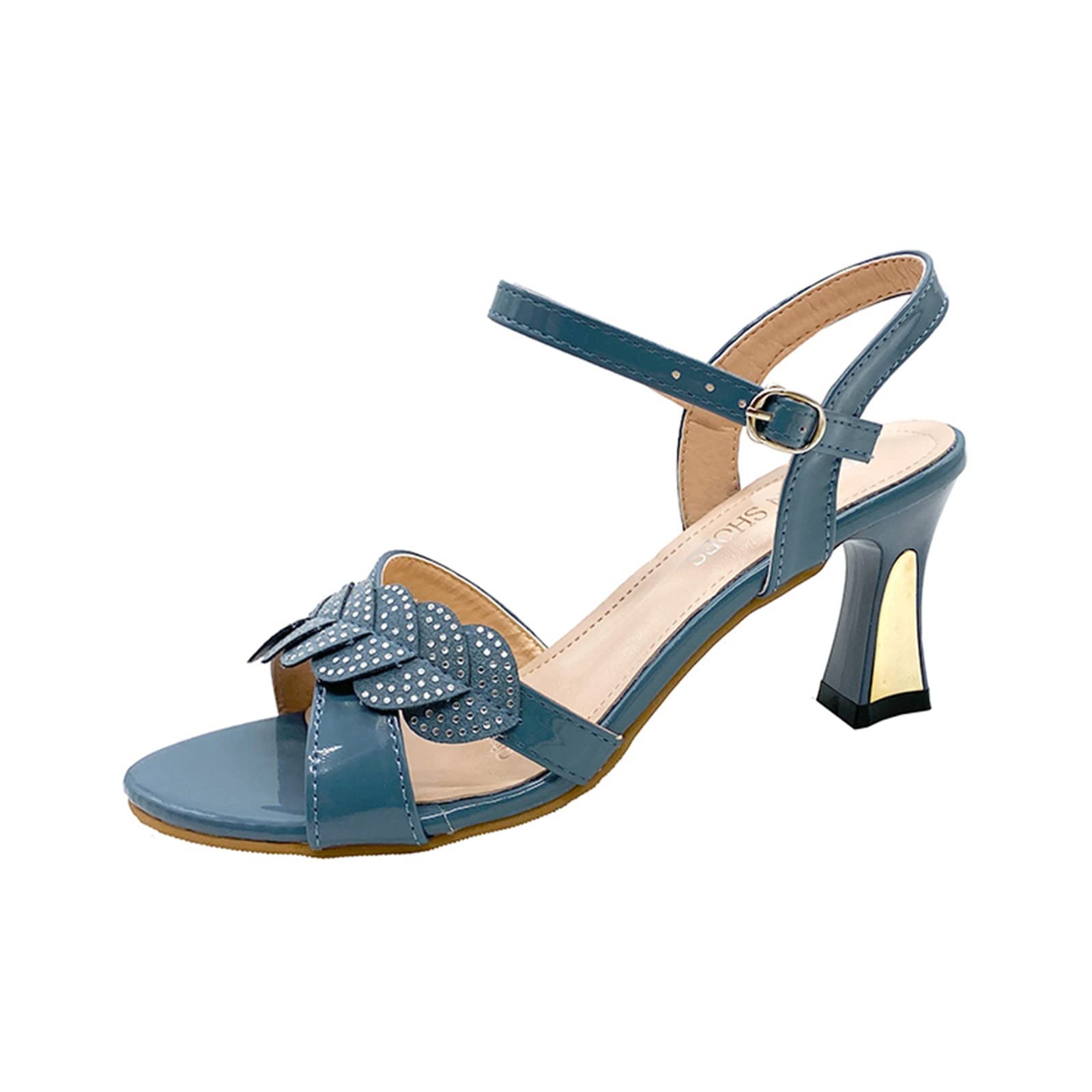 Chunky Heels for Women - Spring & Summer Thick Heel Sandals with Open Toe | Comfortable High Heels for Party, Wedding, Office & Casual Outfits