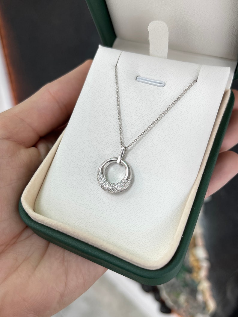 0.30 Carat Natural Round Brilliant Cut Diamond Pendant Necklace in 14K Gold - Perfect for Weddings, Anniversaries & Special Occasions