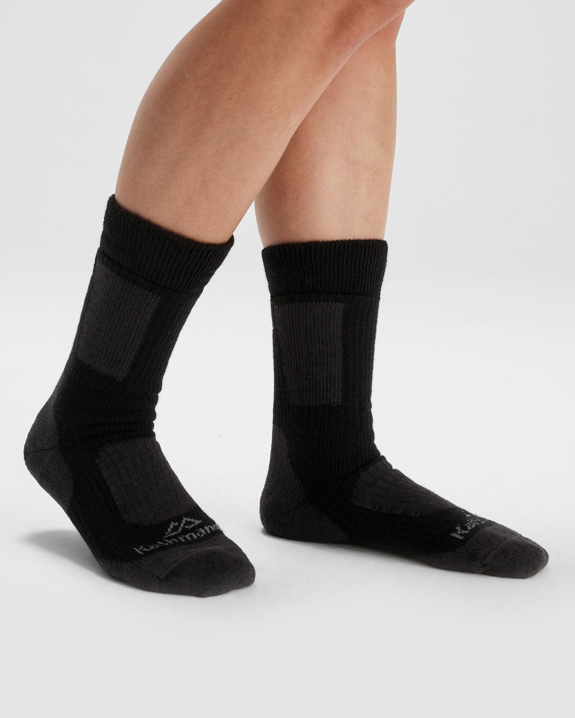 Thermo Socks - 2 Pack Thermal Winter Socks for Men & Women - Black & Grey - Perfect for Hiking, Skiing & Cold Weather Activities