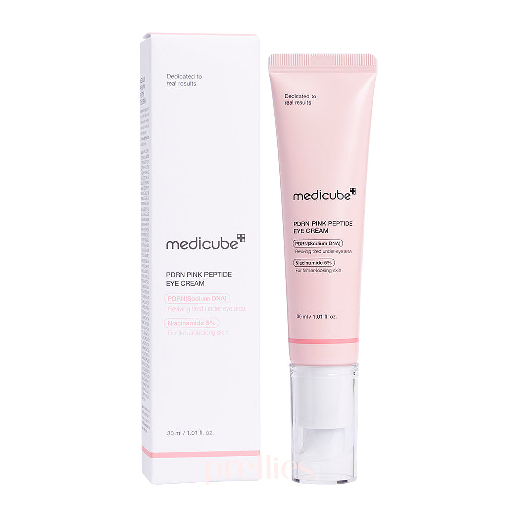 Medicube PDRN Pink Peptide Eye Cream 30ml - Dark Circle & Wrinkle Treatment for Brightening & Anti-Aging | Perfect for Night Routine & Travel Skincare