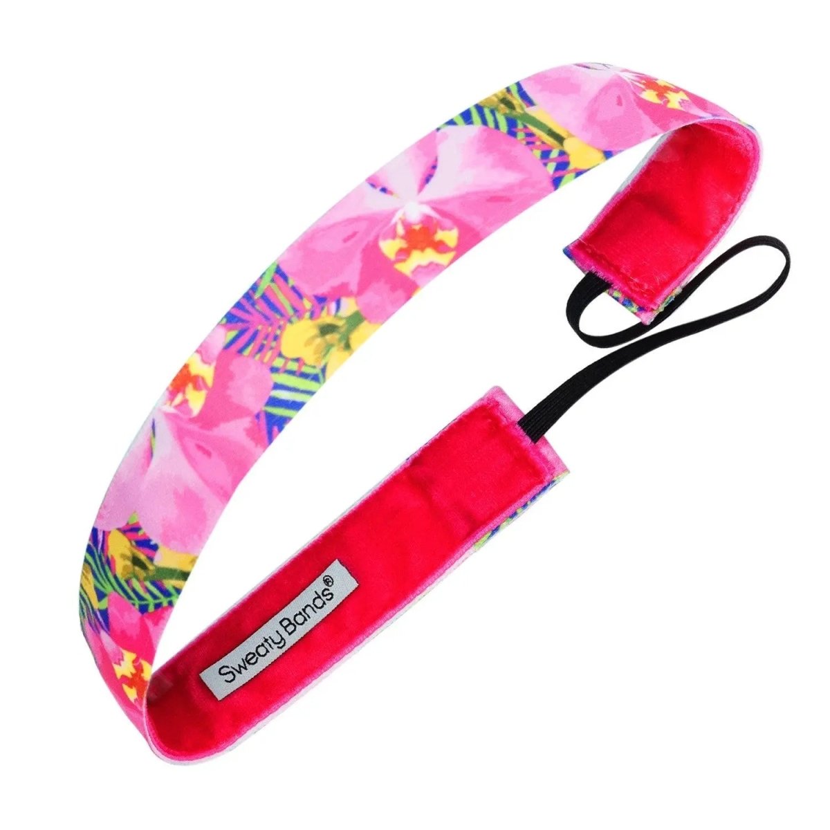 Sweaty Bands Sea Breeze Headband - Pink & Multicolor Non-Slip Yoga Headband for Women - Perfect for Running, Workouts, and Fitness Activities