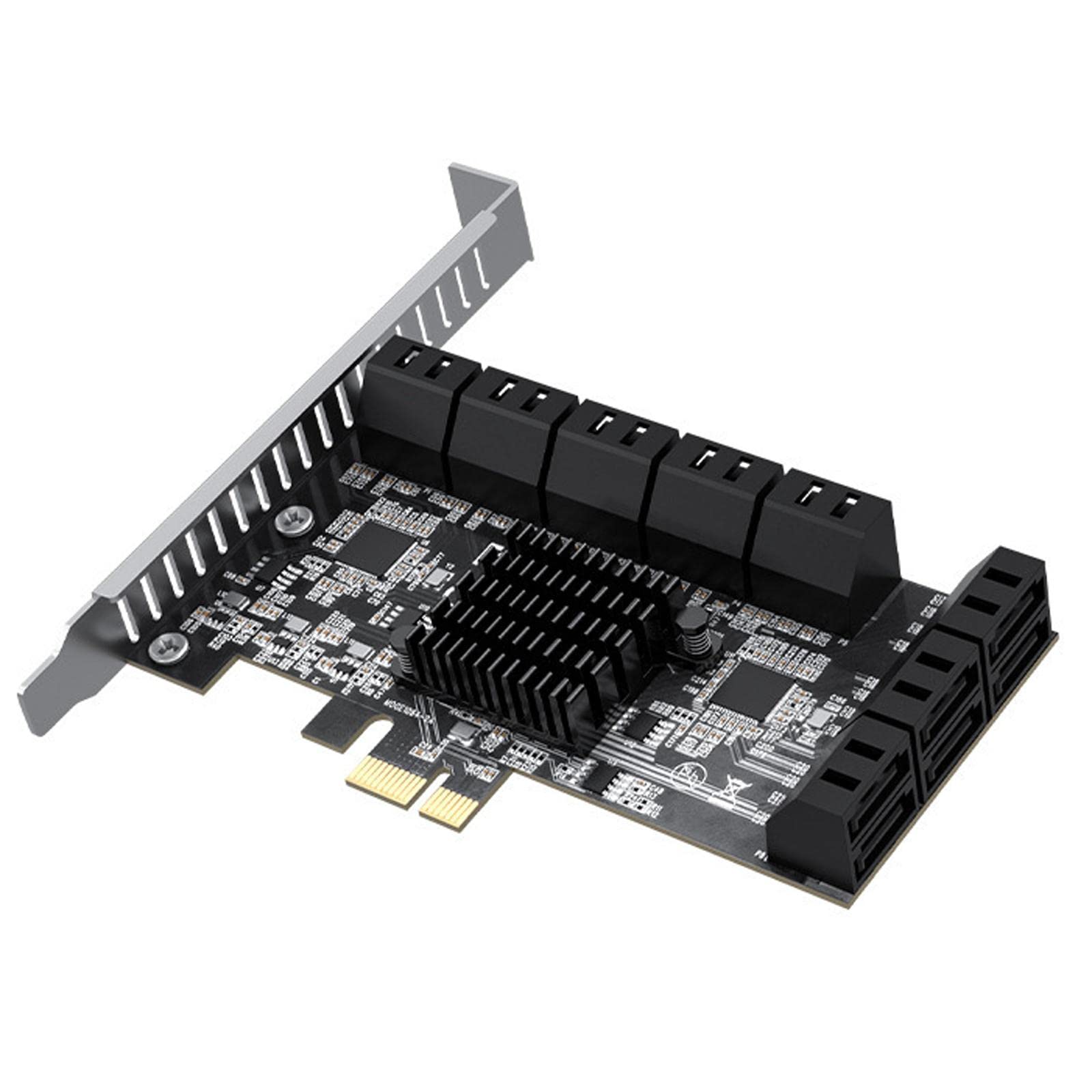 Balikha PCIe to SATA 6Gbps Adapter - 16 Port Expansion Card for PC Desktop Storage Upgrade