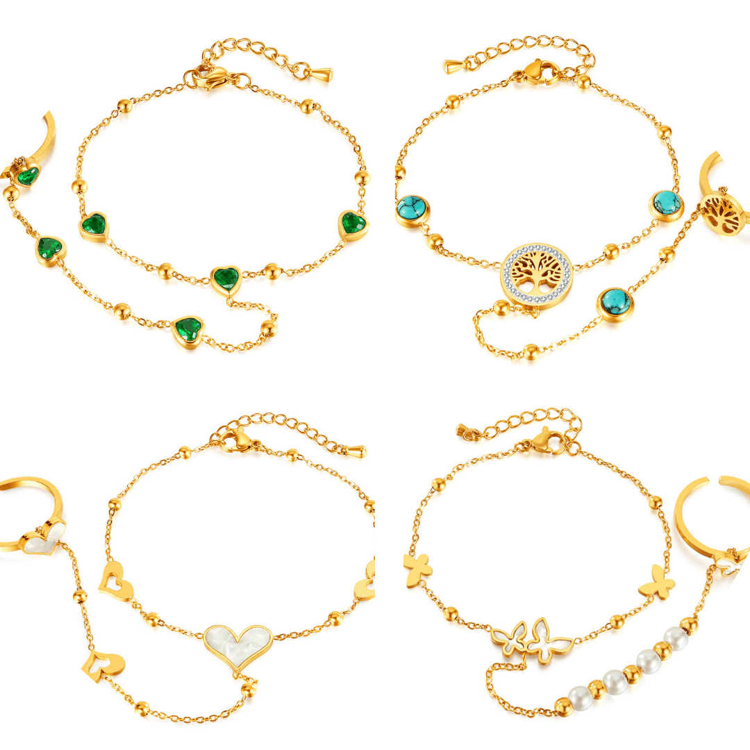 Y2K Evil Eye Hand Chain Bracelet for Women - Trendy Boho Adjustable Hand Jewelry for Protection & Style - Perfect for Festivals, Parties, and Layering with Other Bracelets