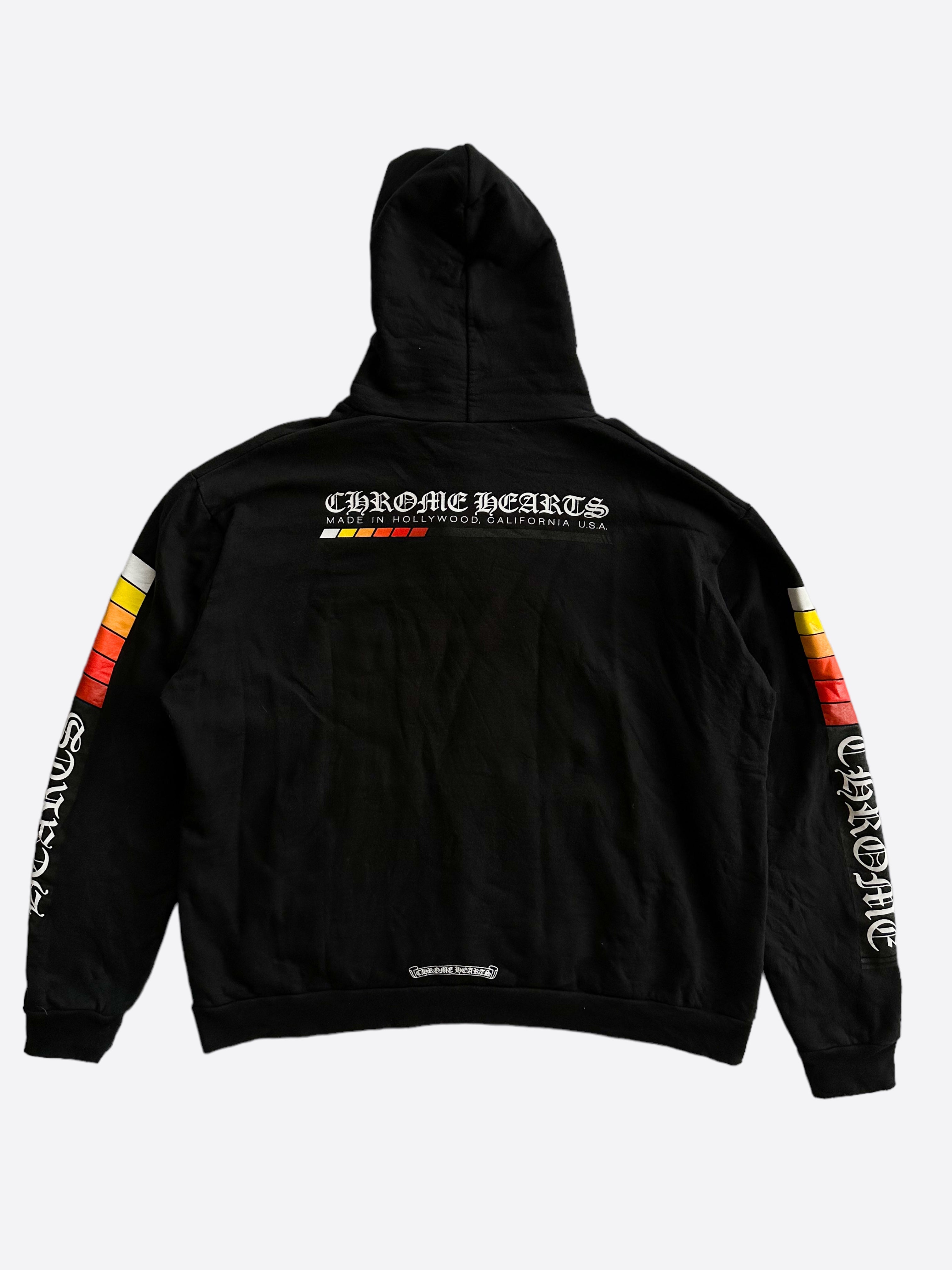 Chrome Hearts Black Racing Stripes Hoodie for Men & Women - Stylish Streetwear Pullover with Premium Cotton - Perfect for Casual Outfits, Urban Fashion & Night Out