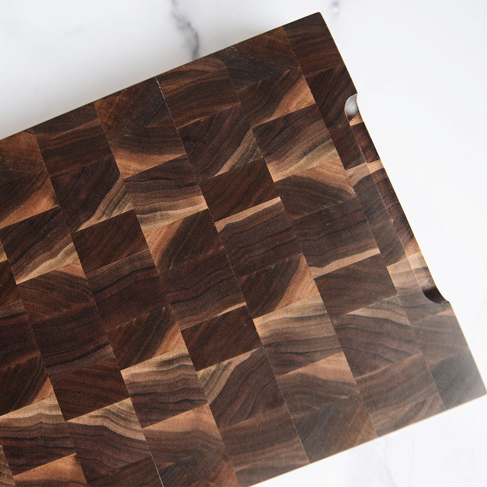 Premium Walnut End Grain Cutting Board - Durable Wood Chopping Block for Kitchen - Perfect for Slicing, Dicing & Serving - Ideal for Home Chefs & Professional Kitchens