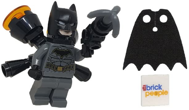 LEGO Superheroes Batman Minifigure with Rocket Pack & Grappling Hook Gun - Collectible Action Figure for Kids & Adults | Superhero Play, Display & Gift Idea