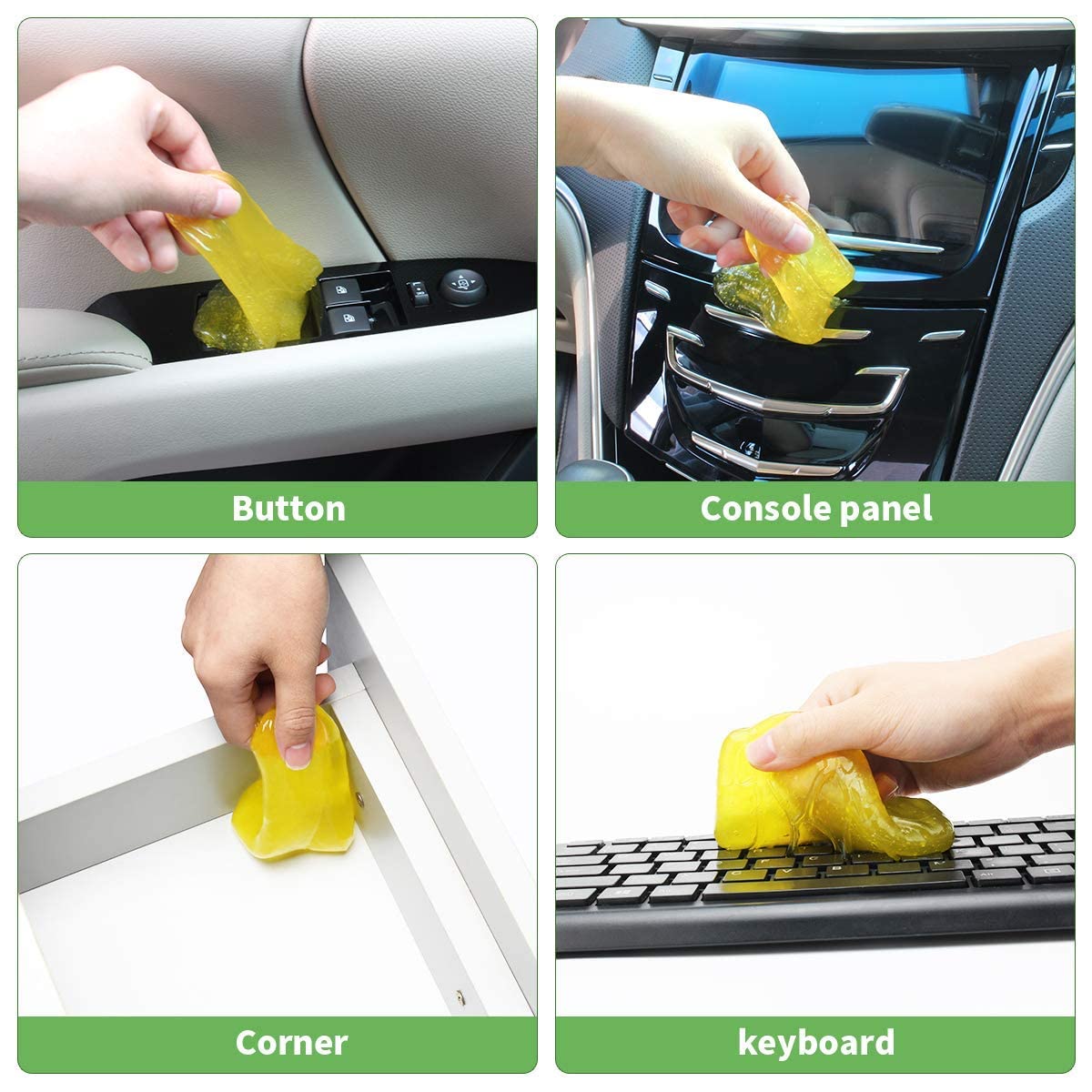 Car Cleaning Gel Kit (4-Pack, 280g) - Interior Detailing Putty for Auto Care
