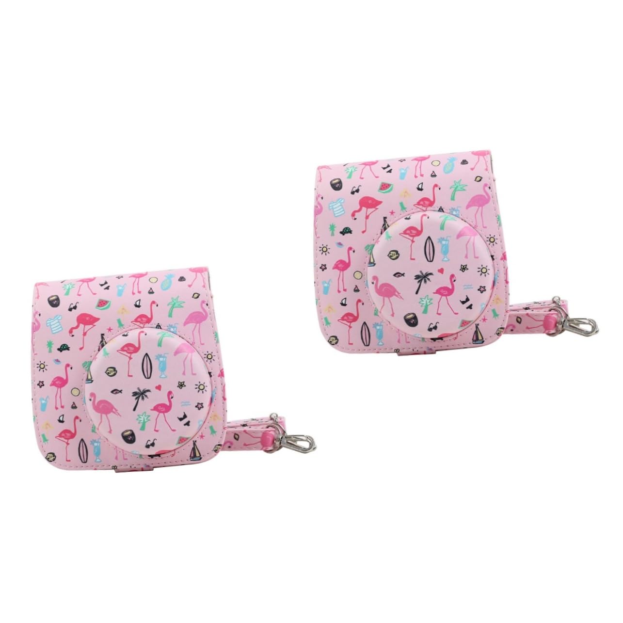 Homoyoyo 2-Pack Cute Pink Camera Bag for Fujifilm Instax Mini 9 - Waterproof Instant Camera Case with Adorable Pattern, Perfect for Travel & Photography Enthusiasts