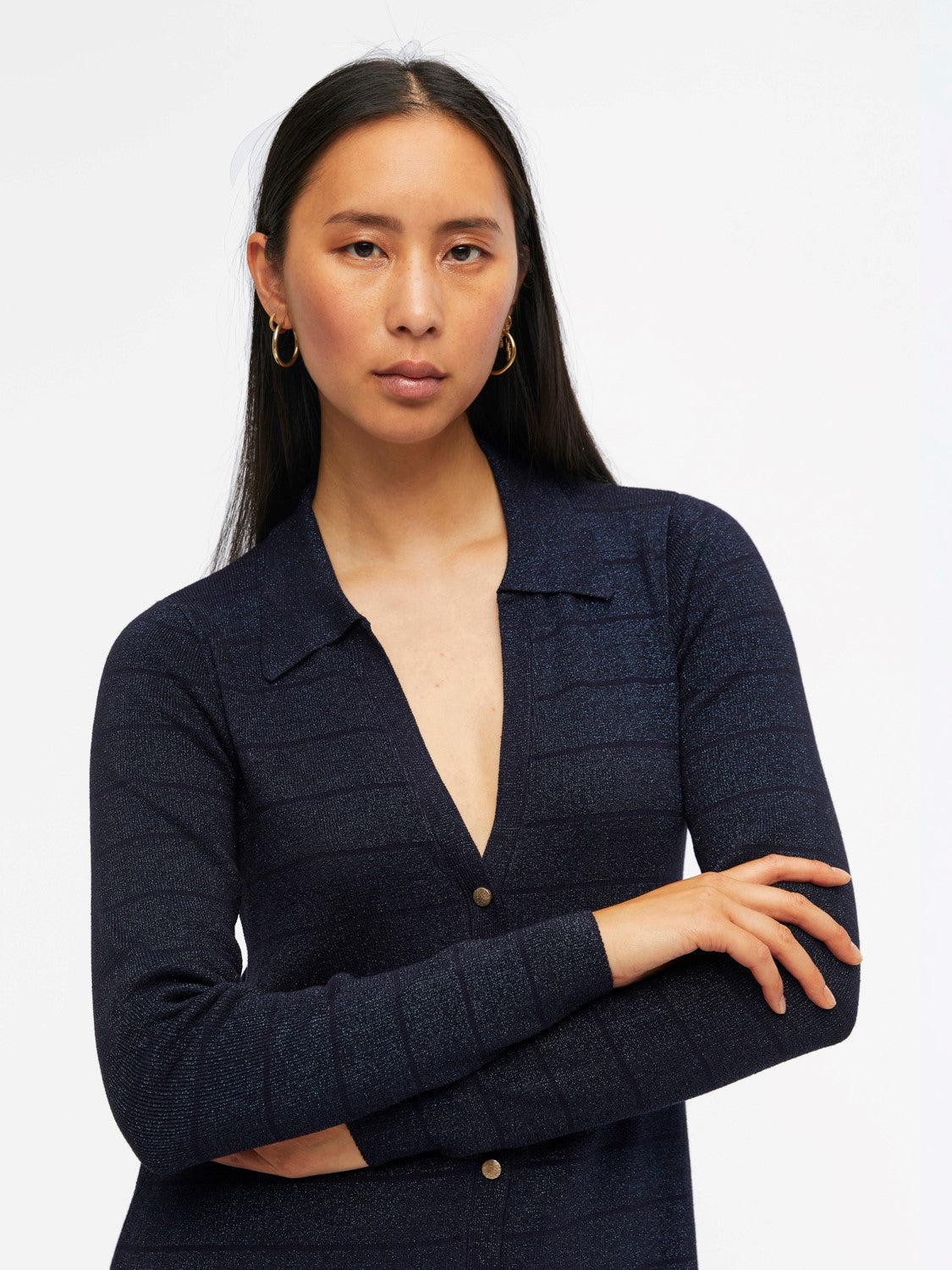 Martina Cardigan Knit Dress - Women's Long Sleeve Open Front Sweater Dress in Sky Captain Blue | Perfect for Office Wear, Date Night & Fall Layering