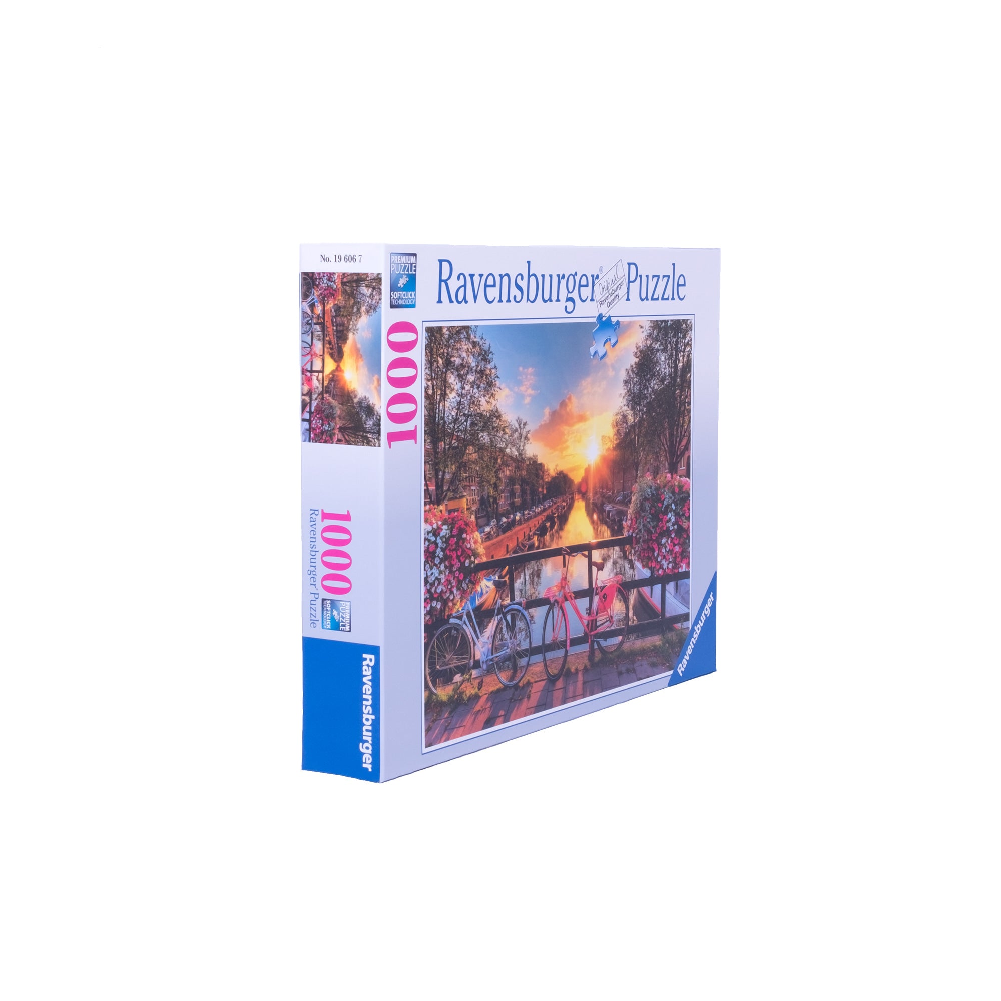 1,000 Piece Jigsaw Puzzle - Bicycles in Amsterdam Scenic Cityscape - Challenging Adult Puzzle for Relaxation & Home Decor