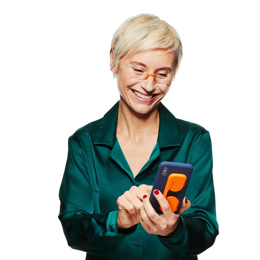 NOOZ Optics Lightweight Armless Reading Glasses for Women & Men - Smartphone Compatible with Slim Protective Case - Perfect for Reading, Screen Use & Outdoor Activities