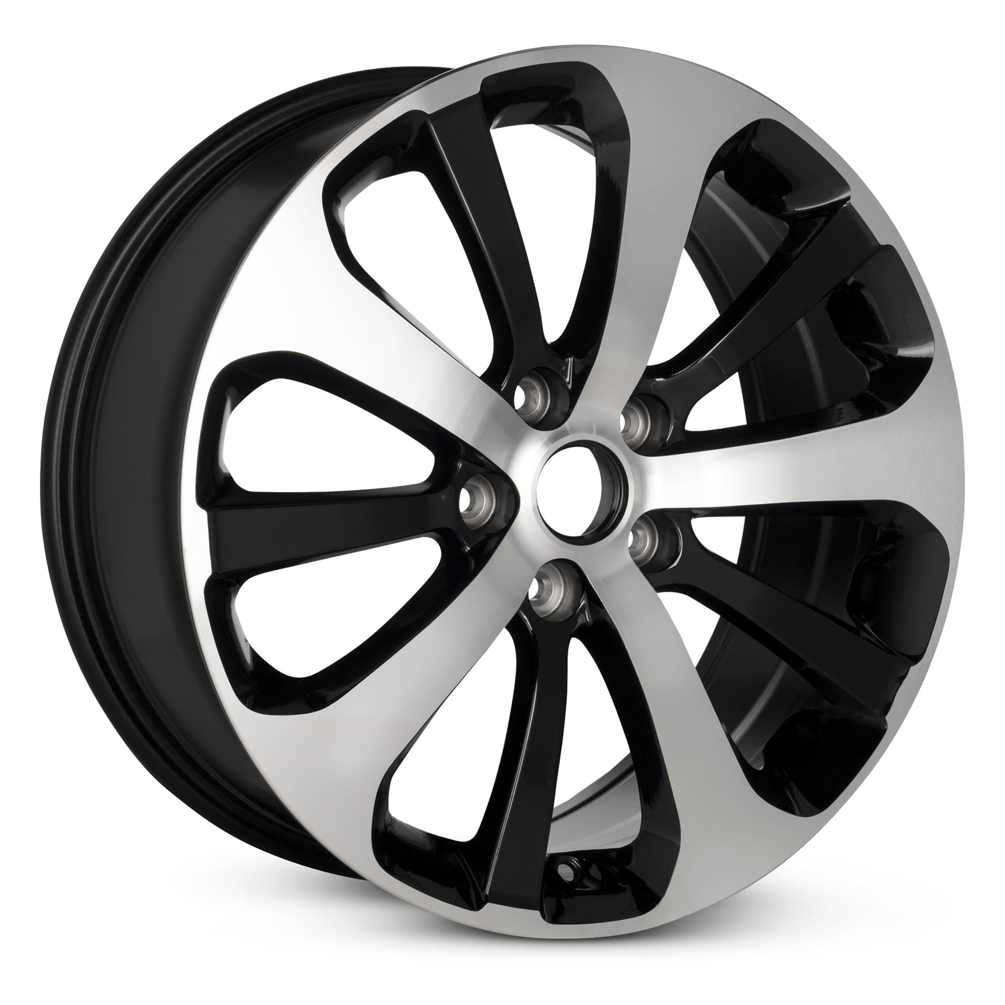2015 Kia Sorento 18 Inch Black Machine Face Aluminum Alloy Wheels - OEM Replacement Rims - Road Ready Car Wheels for Enhanced Performance & Style - Perfect for Off-Roading, Daily Commuting & Car Upgrades