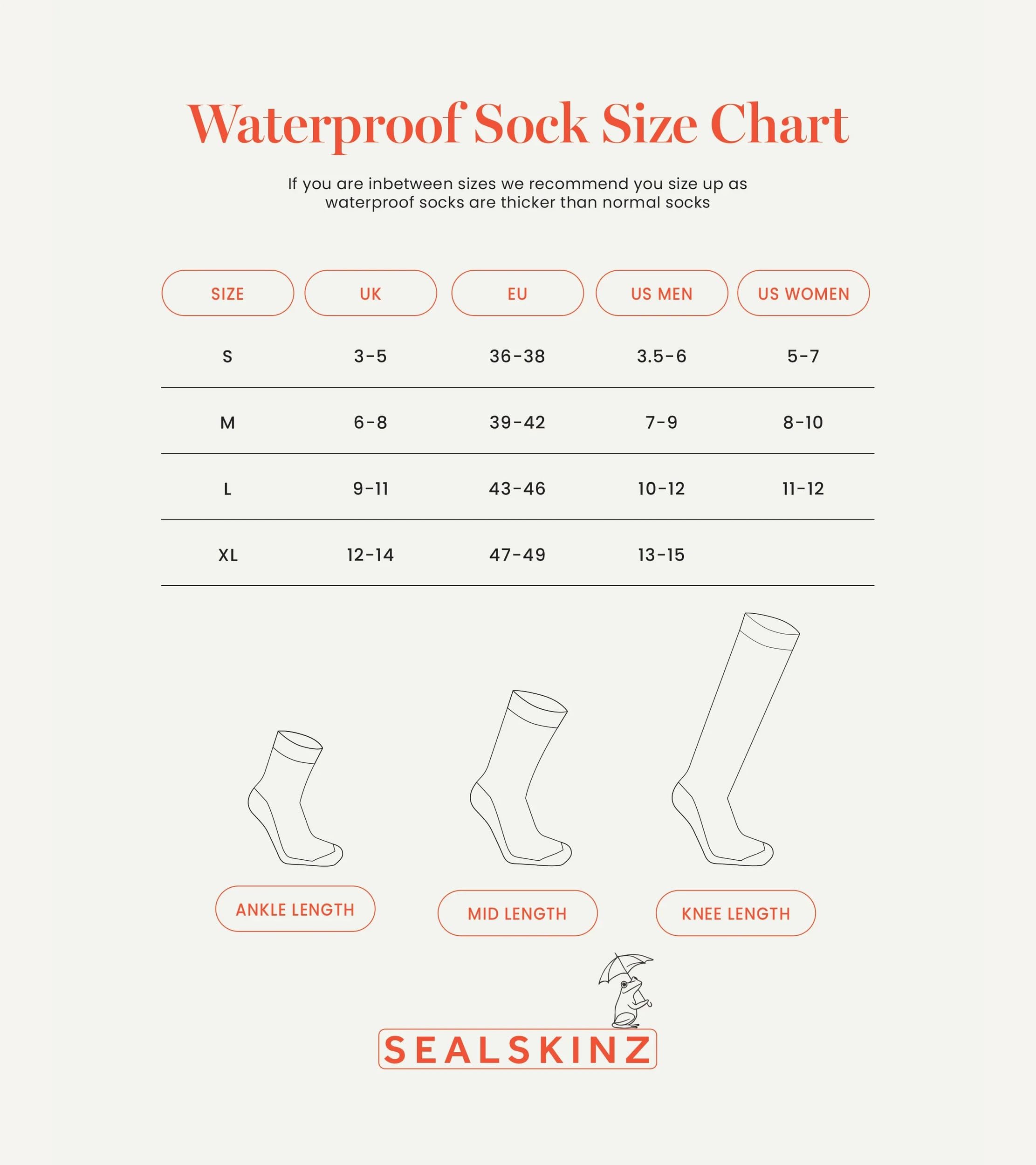 SEALSKINZ Waterproof Hiking Socks - Mid Knee Length for Men & Women - Breathable & Warm for Outdoor Activities, Camping, and Winter Sports