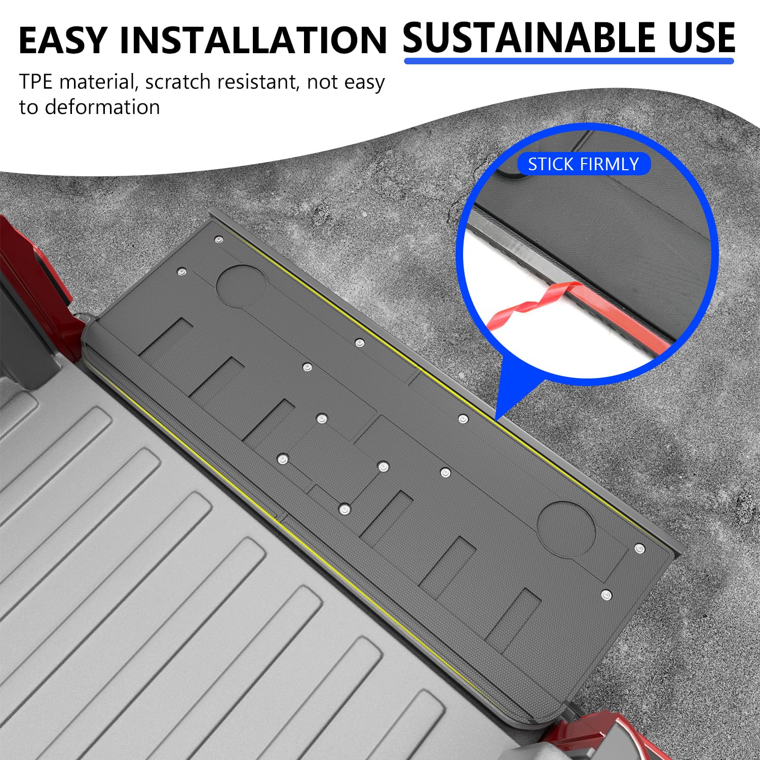 Xipoo Heavy Duty TPE Tailgate Mat for 2020-2025 Jeep Gladiator JT | Durable Cargo Liner Replacement | Waterproof & Anti-Slip Protection | Perfect for Camping, Off-Roading & Outdoor Adventures