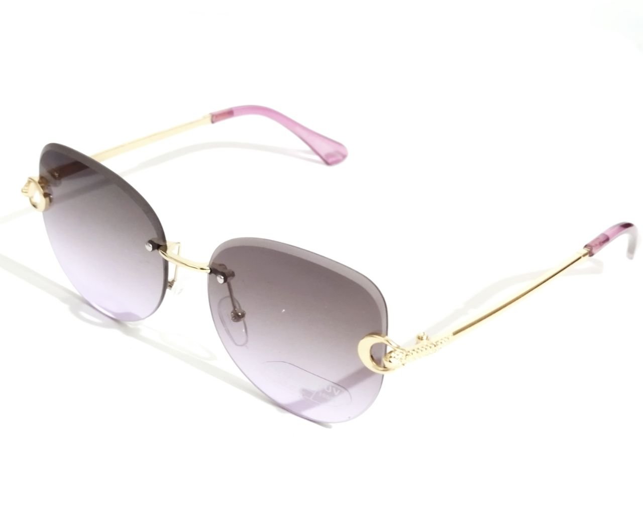 Stylish Purple Rimless Sunglasses for Women - UV Protection & Lightweight Design - Perfect for Driving, Beach & Outdoor Activities