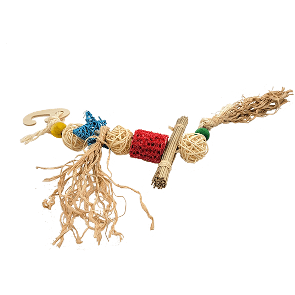 Natural Moss Hollow Grass & Wicker Chew Ball for Small Pets - Safe Rabbit, Guinea Pig, Hamster Chew Toy for Dental Health & Boredom Relief - Perfect for Cage Enrichment & Playtime Activities
