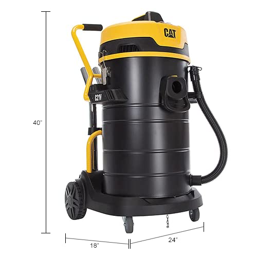 21 Gallon Stainless Steel HEPA Wet/Dry Shop Vacuum for Cats - Powerful Pet Hair & Debris Cleaner for Garages, Workshops & Home Cleaning