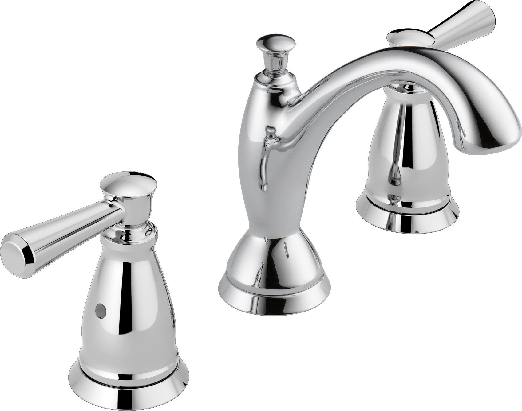 Delta Faucet Linden Widespread Bathroom Faucet - 3 Hole Chrome Bathroom Sink Faucet with Diamond Seal Technology & Metal Drain Assembly (Model 3593-MPU-DST) - Perfect for Modern Bathrooms, Guest Baths & Powder Rooms
