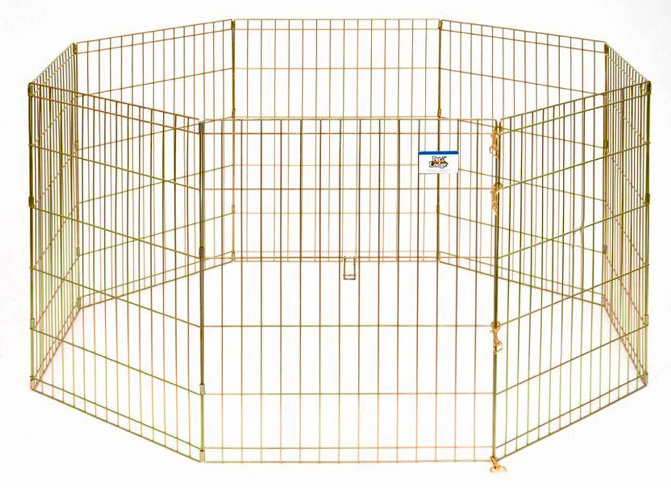 Pet Lodge® 50 Inch Heavy Duty Metal Exercise Pen for Dogs & Puppies - Indoor & Outdoor Playpen, Training, Playtime, and Safe Confinement