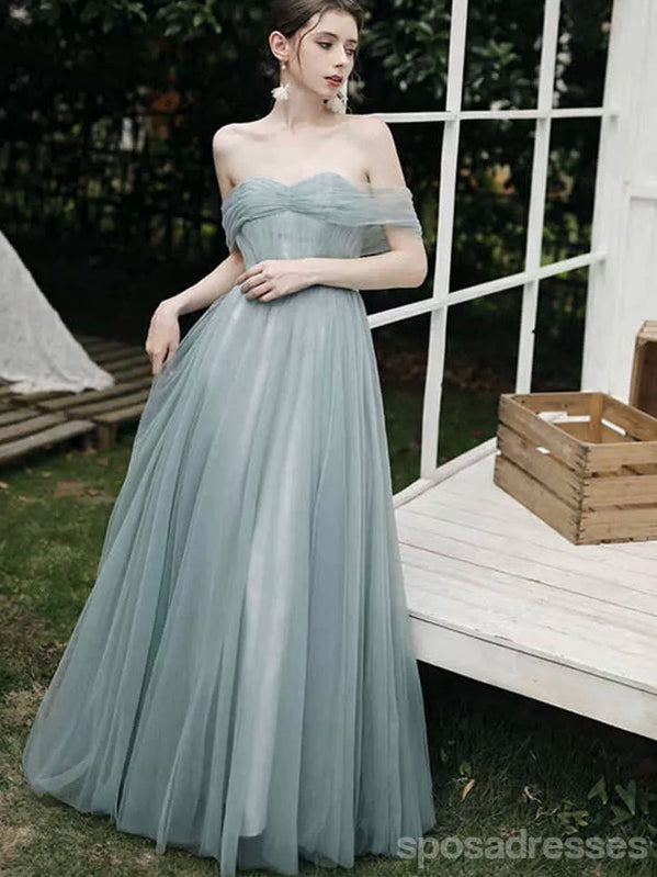 Elegant Mismatched Green A-Line Long Bridesmaid Dresses - WG1266 | Affordable Formal Gowns for Weddings, Parties & Special Occasions